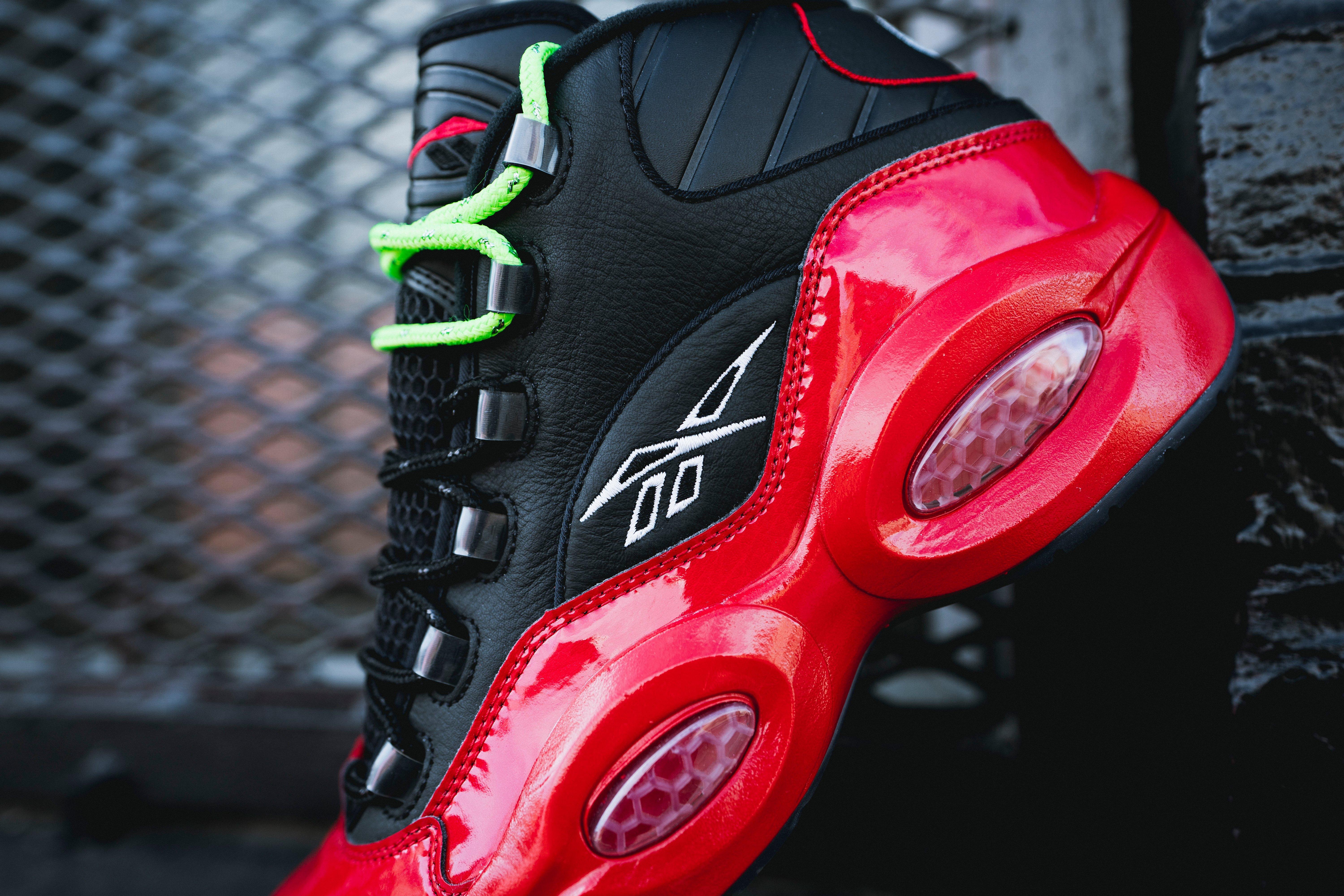 Sneakers Release – Reebok Question Mid “Street Sleigh”  Black/Red Shoe