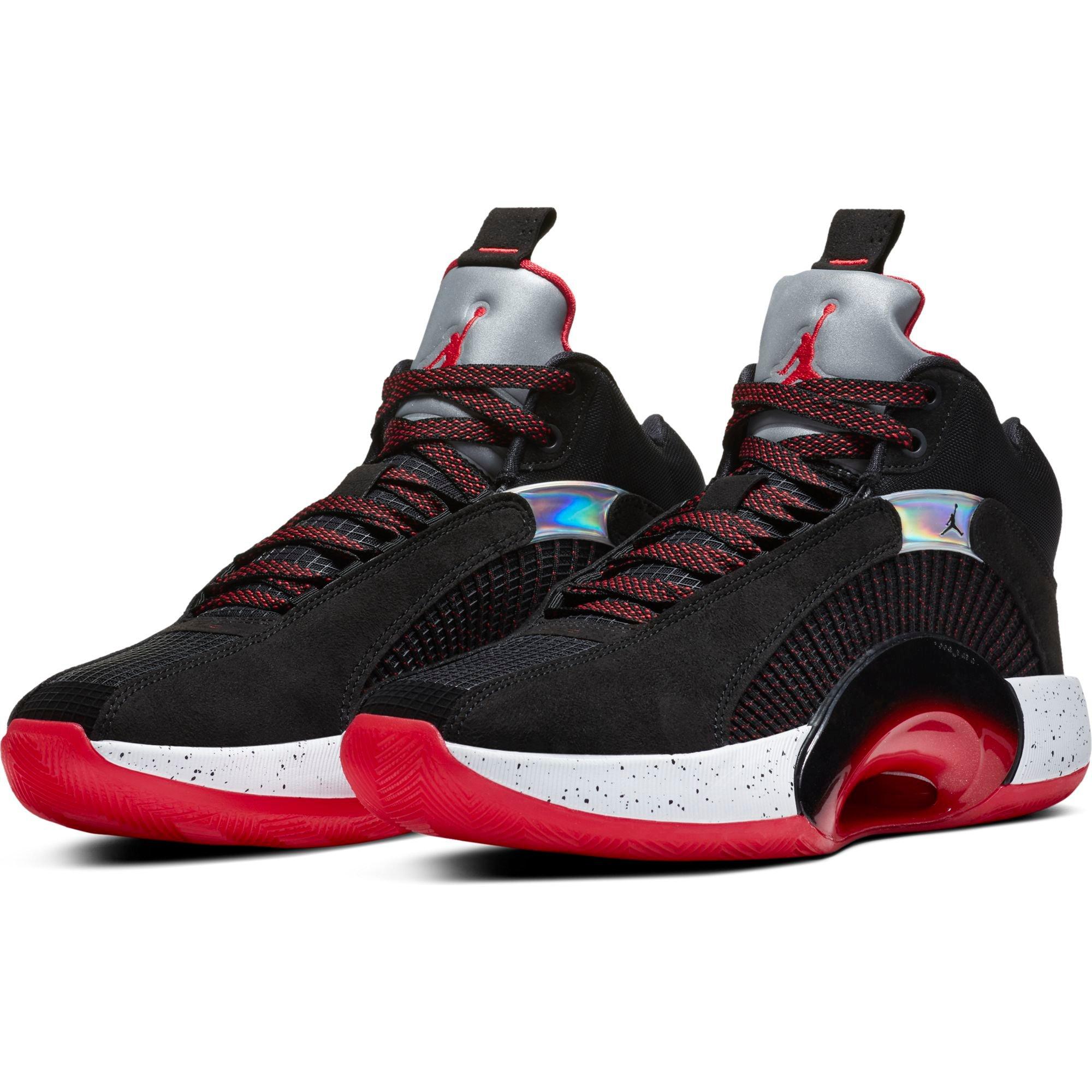 Jordan 35 Black Fire Red Reflective Silver Men S Basketball Shoe Hibbett City Gear
