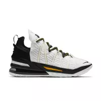 Nike LeBron 18 "White/Amarillo/Black" Men's Basketball Shoe - WHITE/BLACK/VOLT