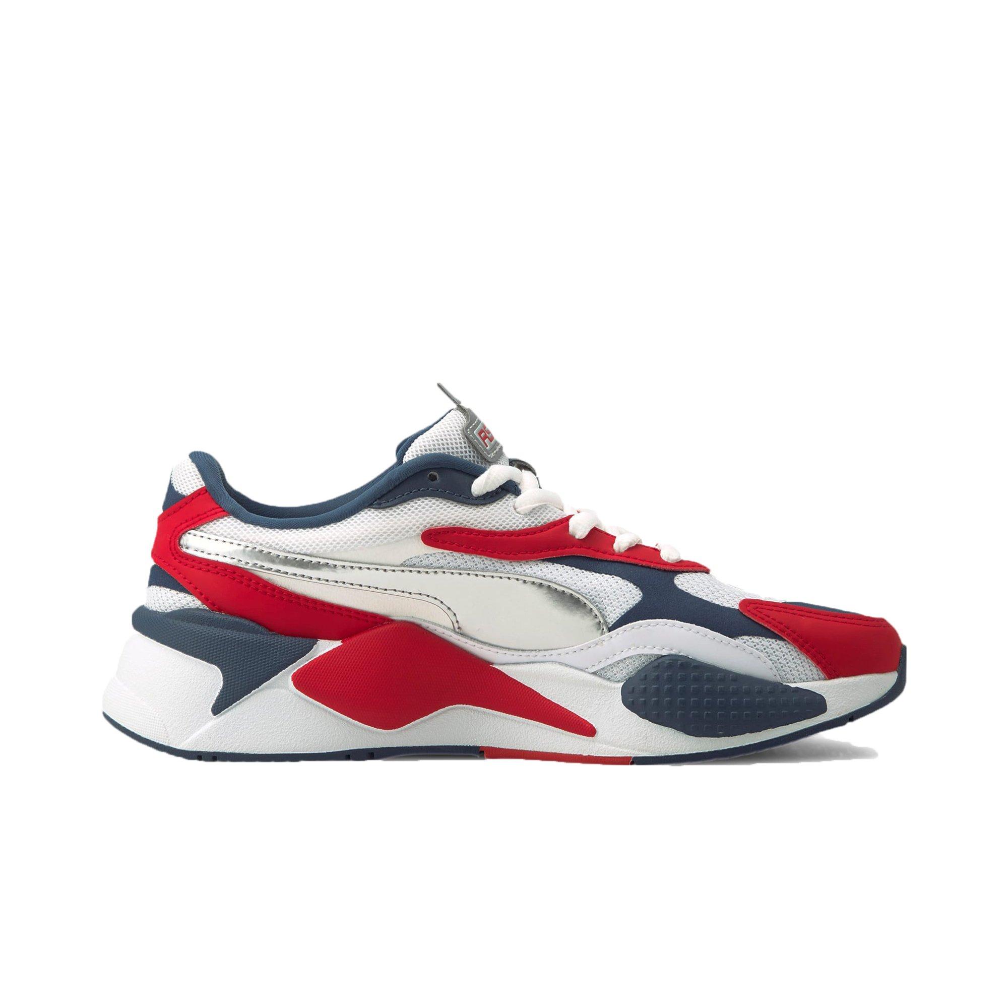 Red blue and store white pumas