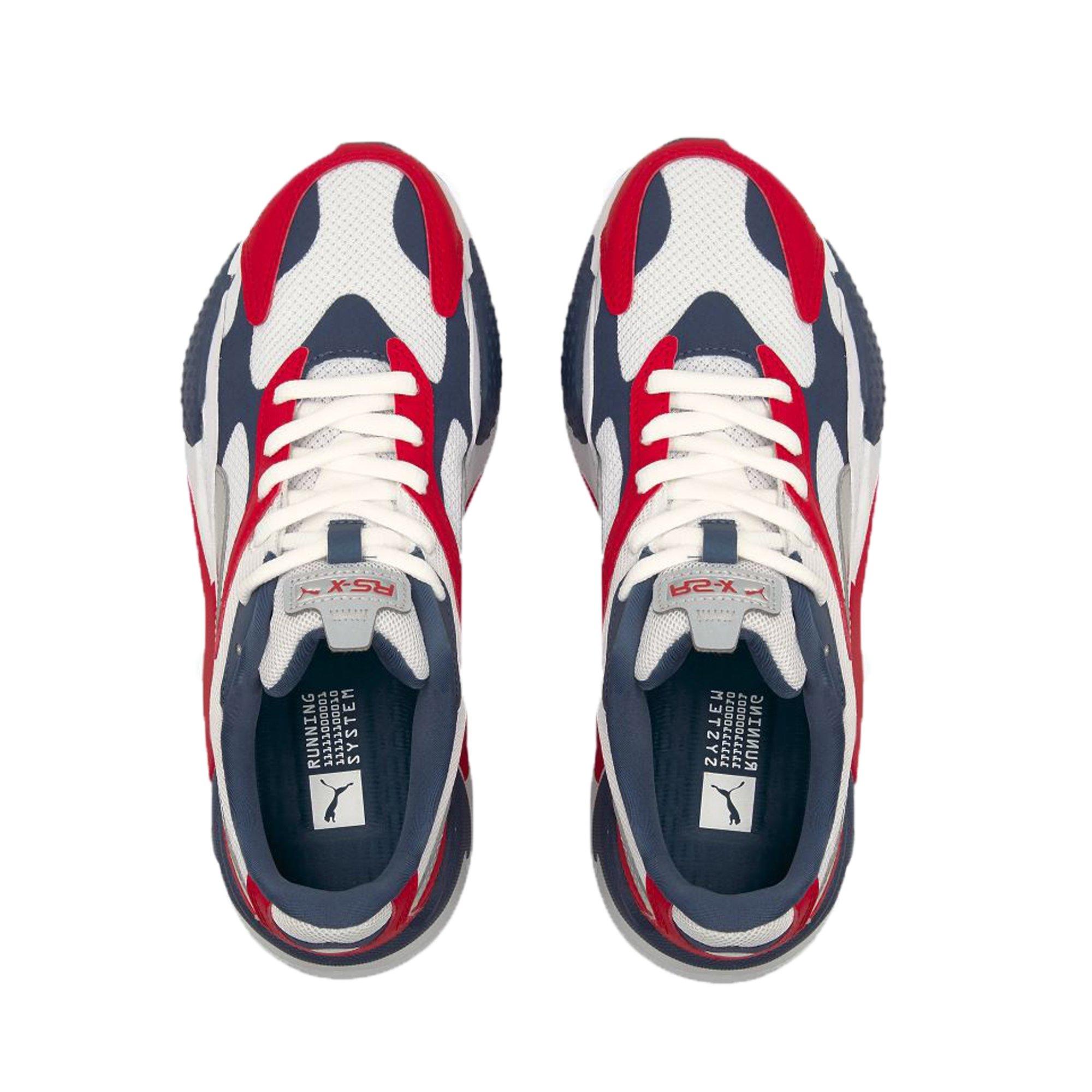 puma shoes red white blue