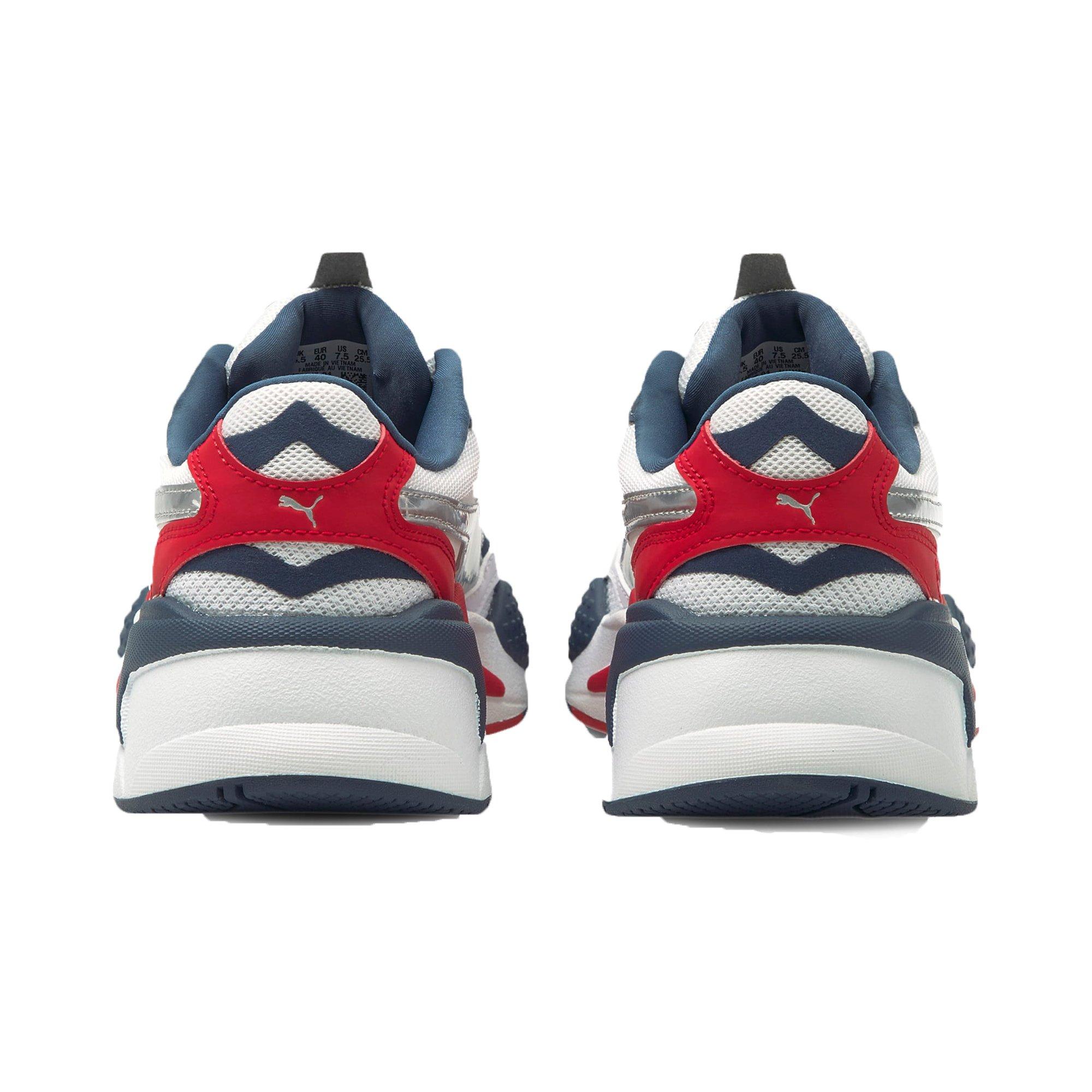 puma shoes red white blue