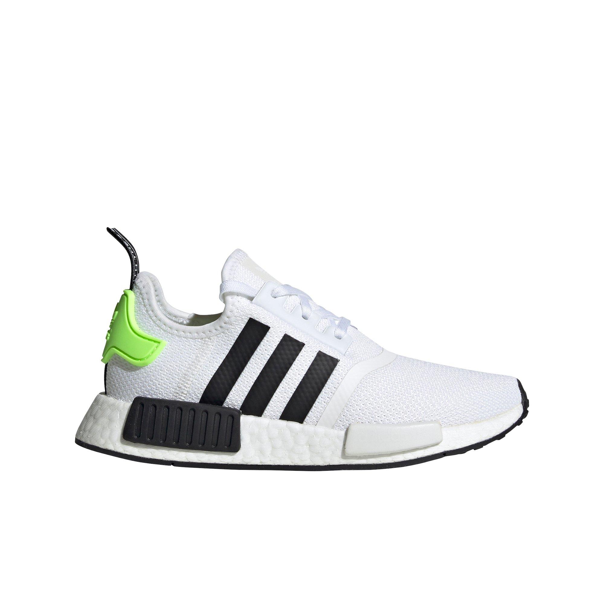 lime green and white adidas