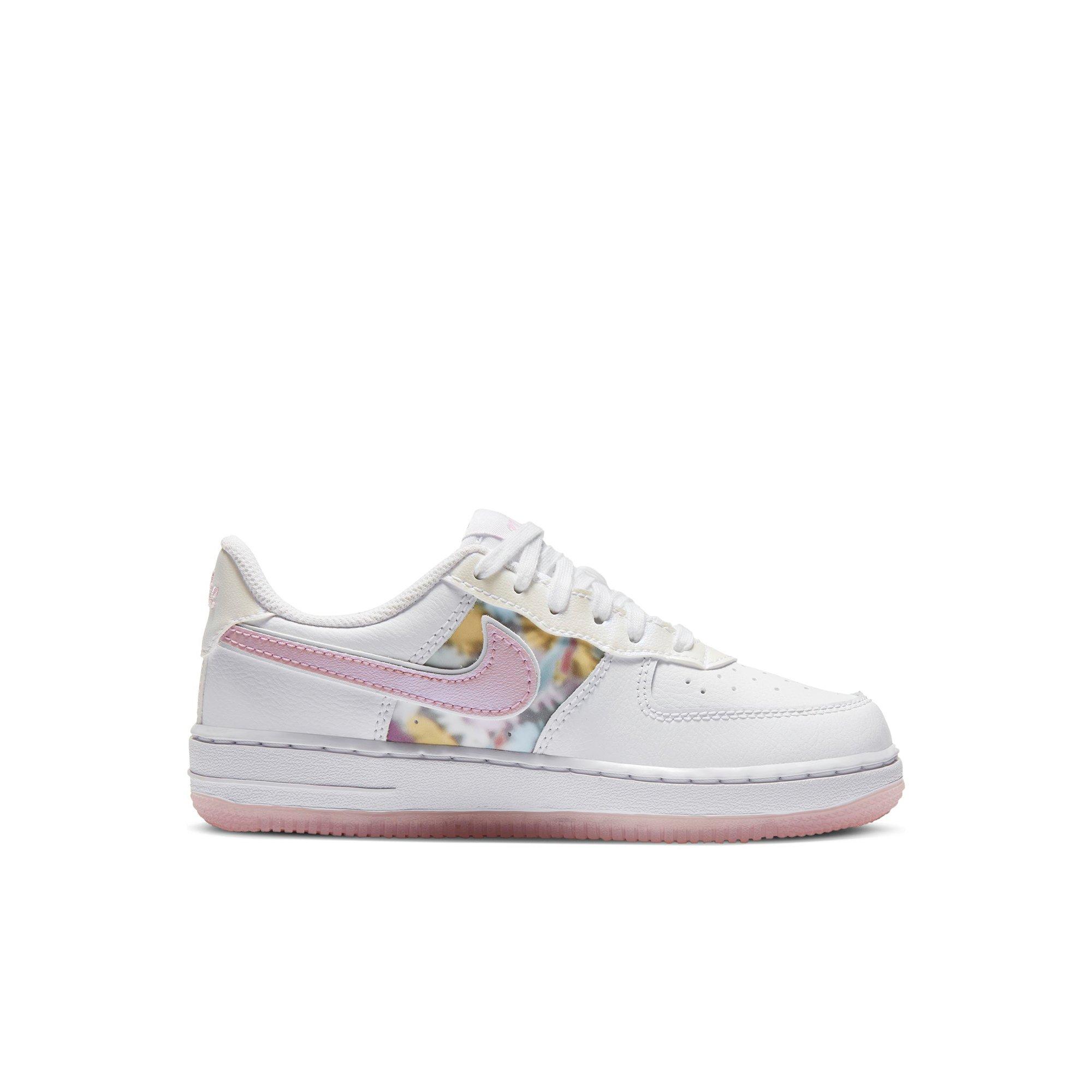 Nike Air Force 1 Lv8 White Pink Preschool Girls Shoe Hibbett City Gear