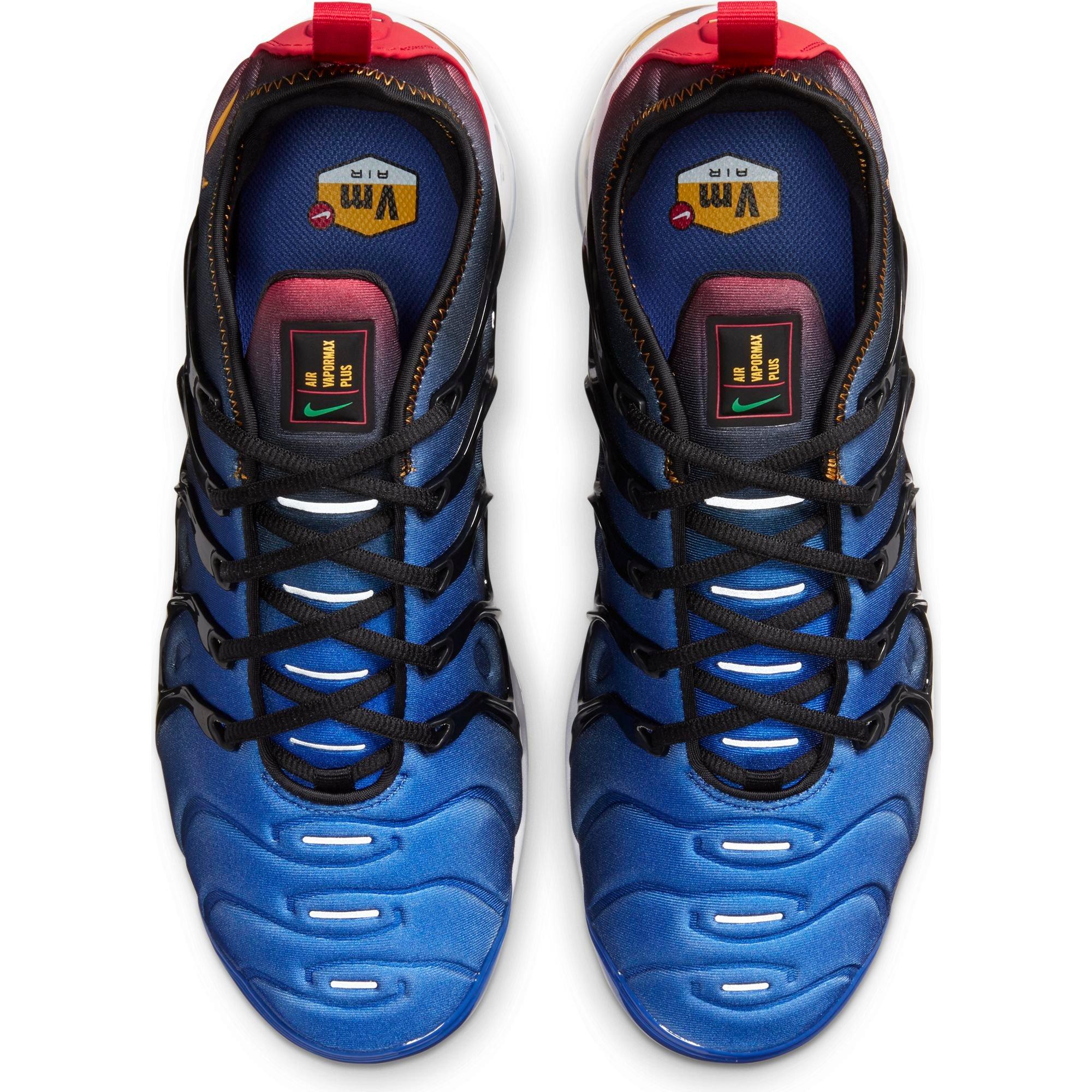 vapormax plus black and blue