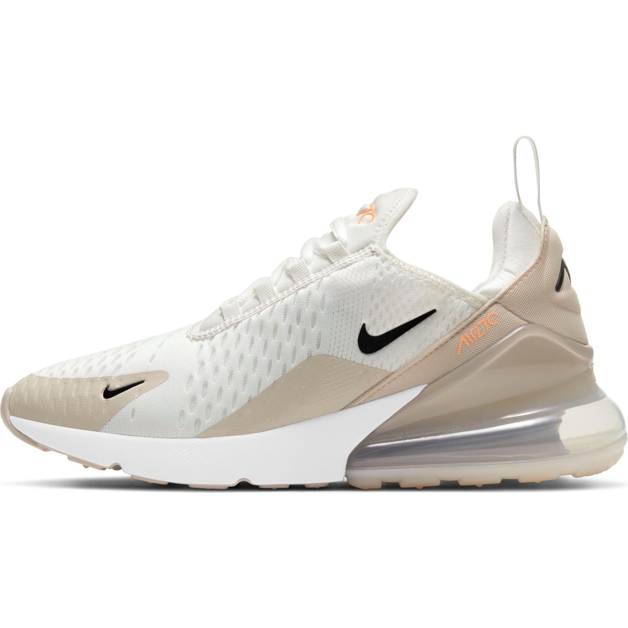 nike air max 270 white desert sand women's running shoe