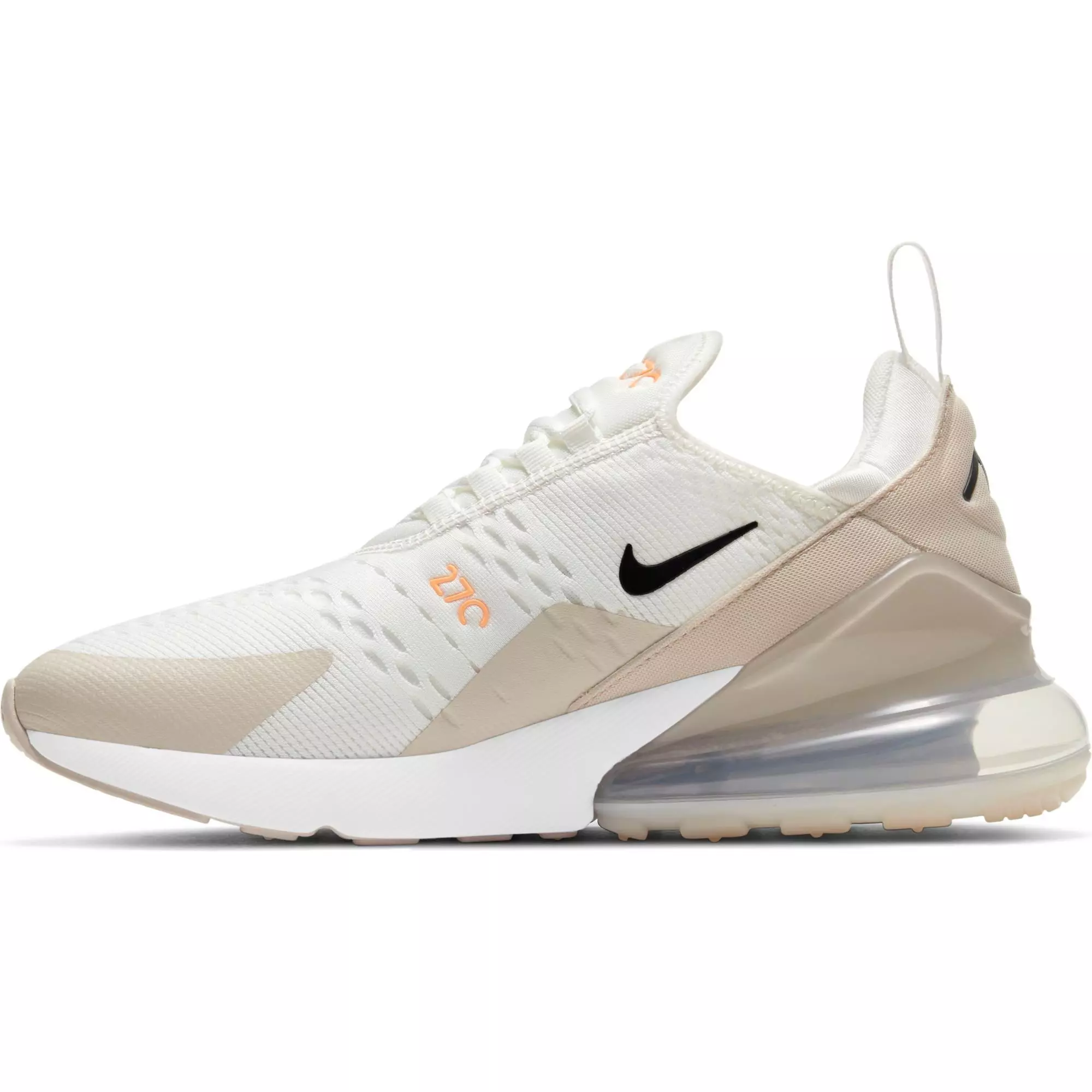 Nike Air Max 270 "Summit White/Black/Desert Sand" Women's Shoe - WHITE/TAN