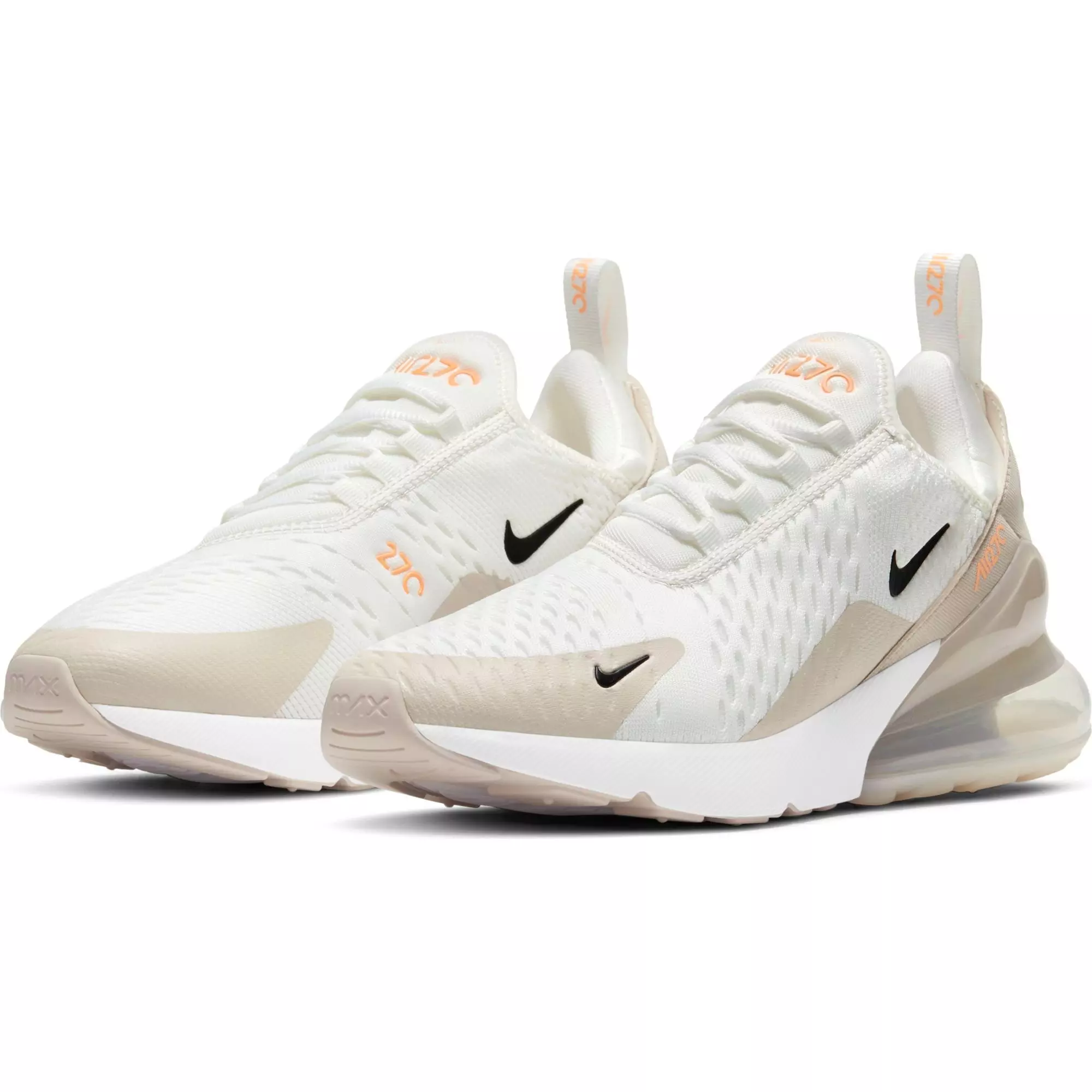 Nike Air Max 270 "Summit White/Black/Desert Sand" Women's Shoe - WHITE/TAN