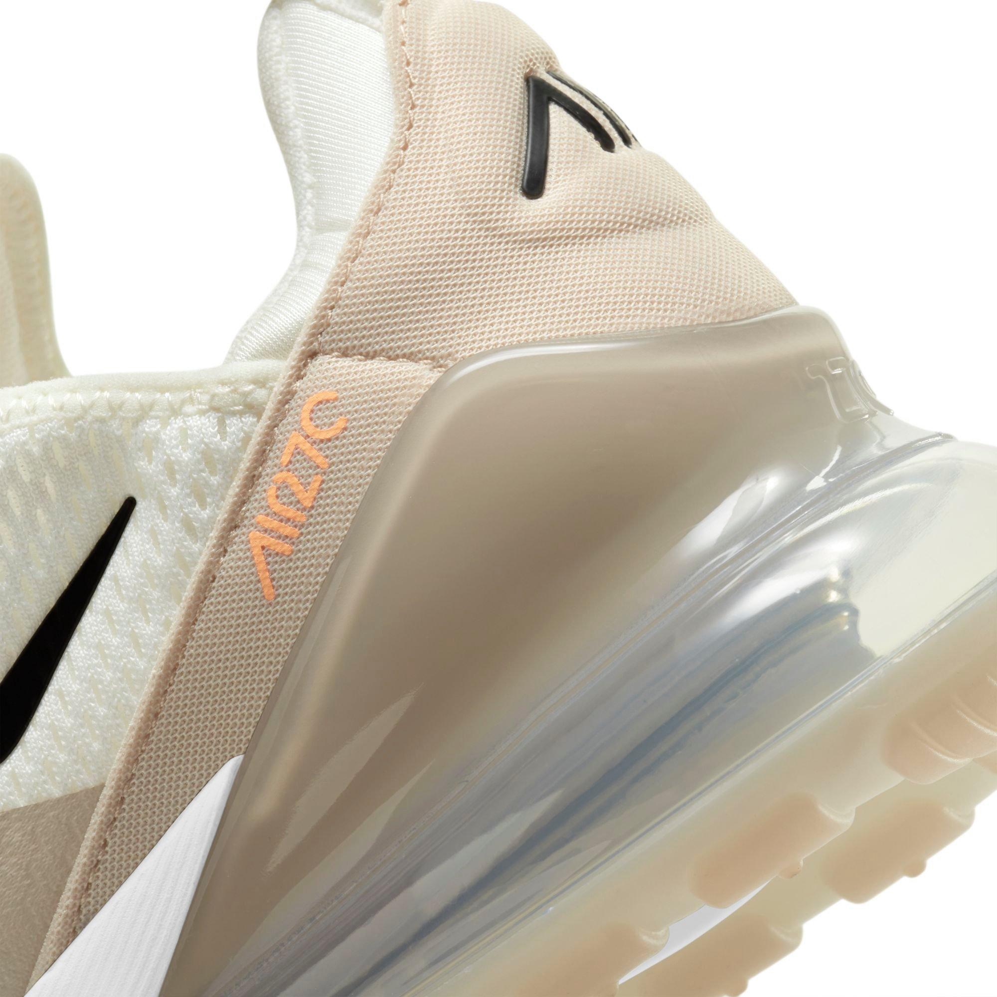 Nike Air Max 270 "Summit White/Black/Desert Sand" Women's Shoe - WHITE/TAN Thumbnail View 10