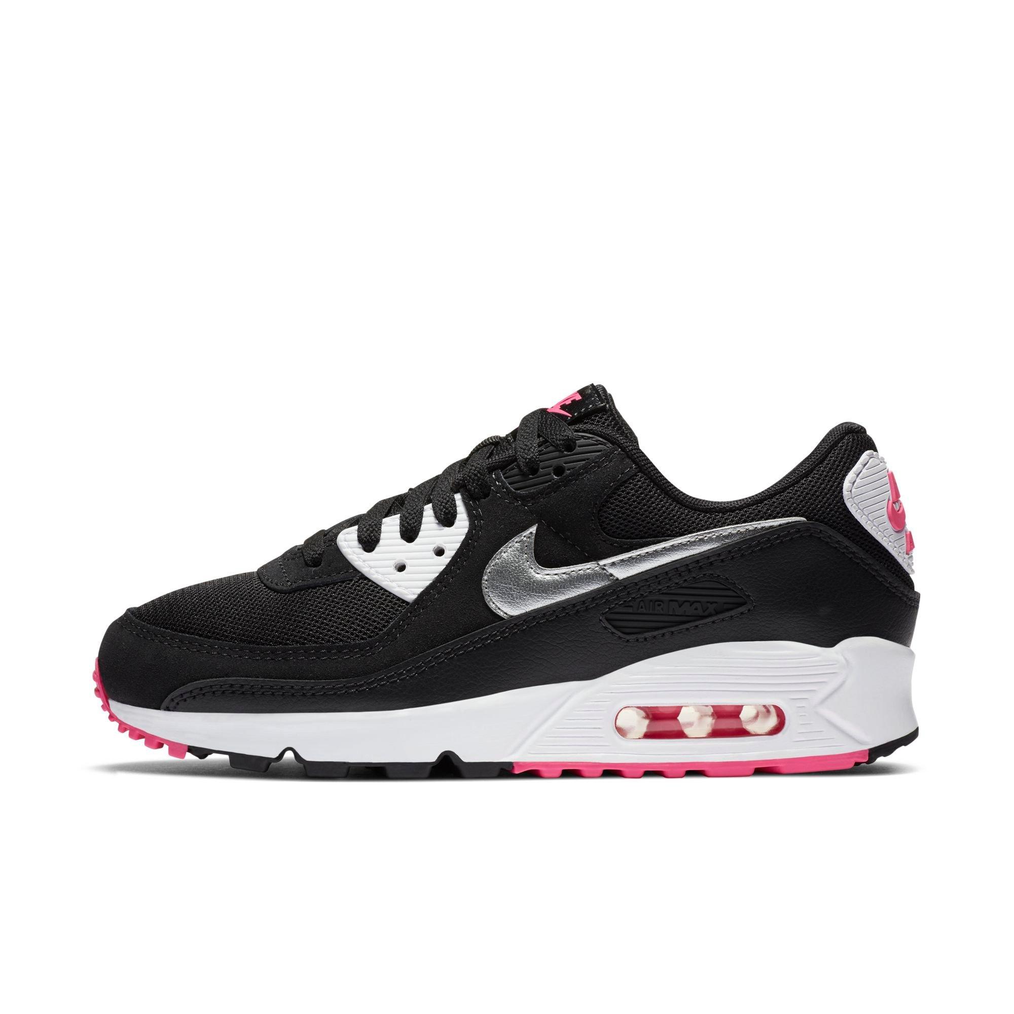 pink black and white air max 90