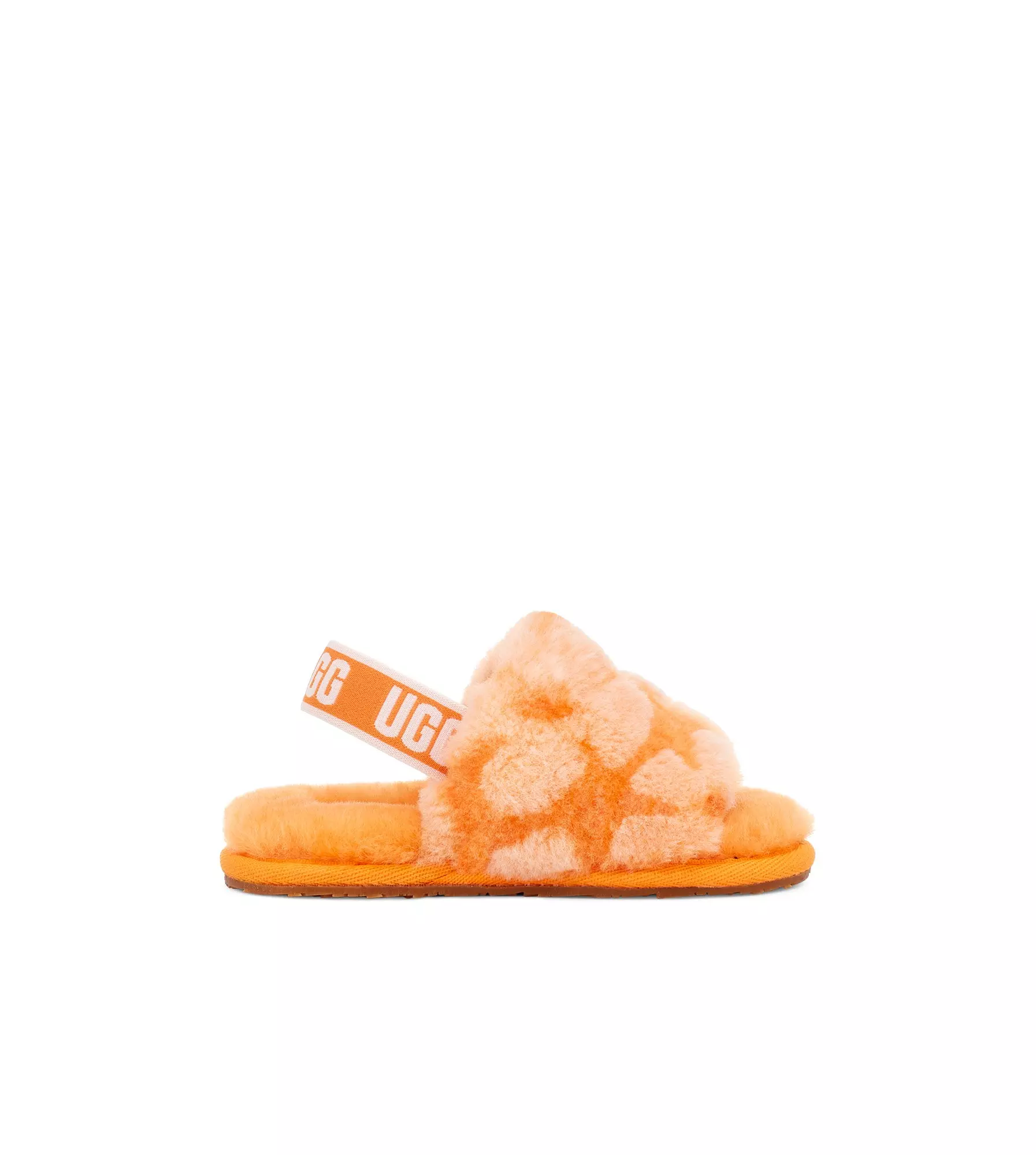 UGG Fluff Yeah Poppy "Orange" Toddler Girls' Slide - ORANGE