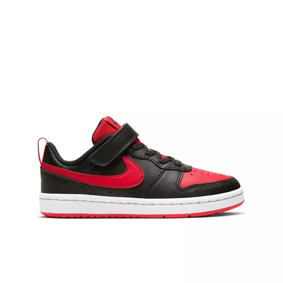 desinfectar paquete elección Nike Court Borough Low 2 "Black/Red" Preschool Boys' Shoe