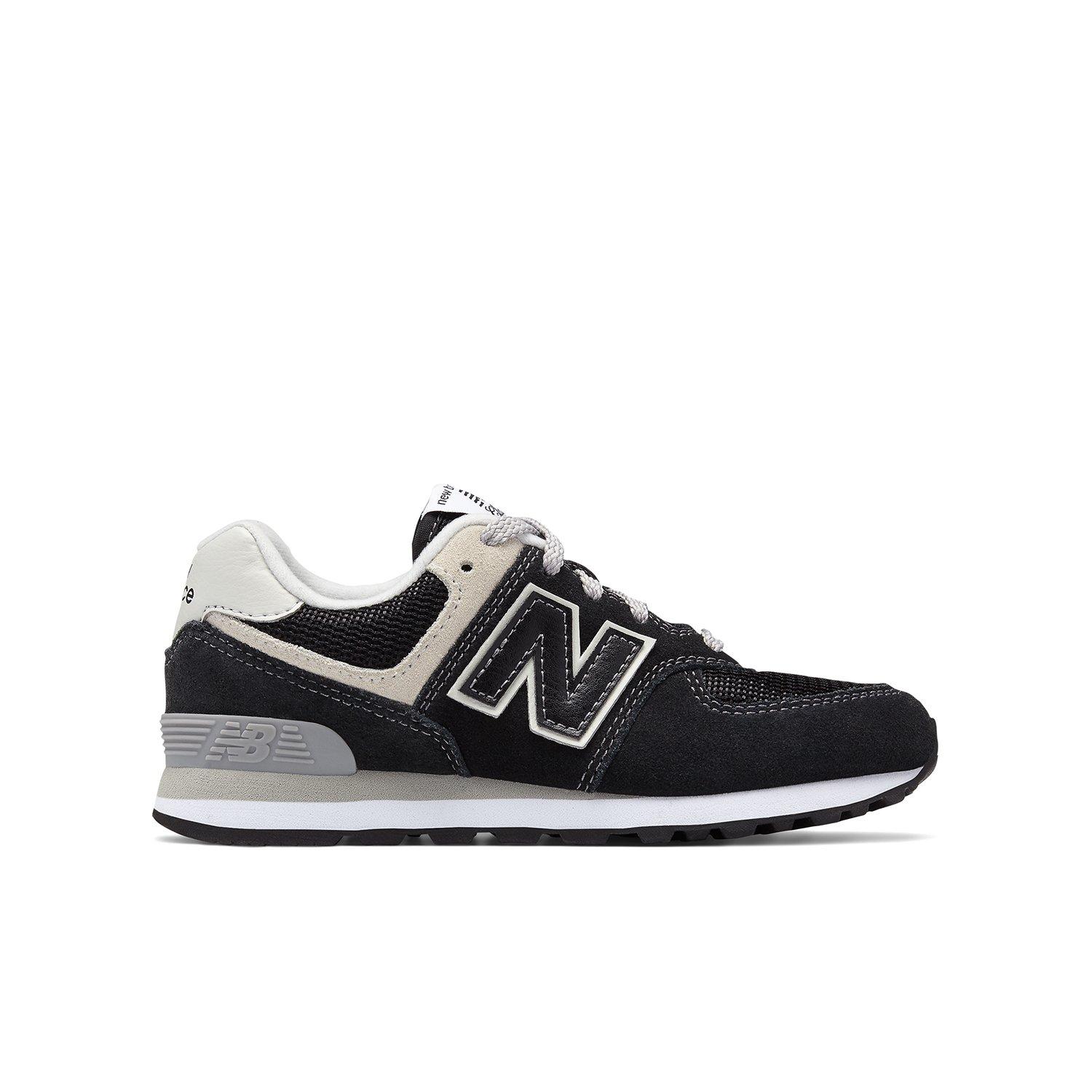 new balance classic 574 black mens trainers