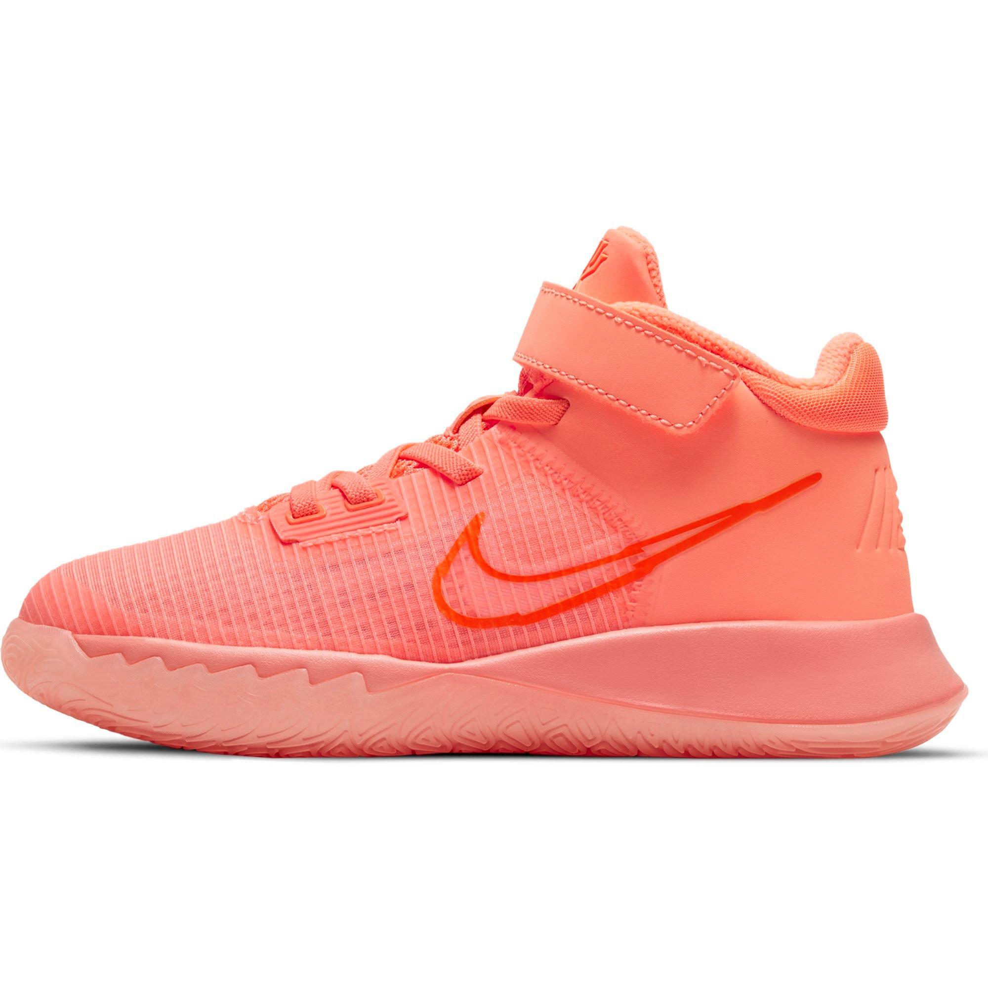 Nike Kyrie Flytrap 4 "Bright Mango/Crimson" Preschool Kids' Basketball Shoe - PINK Thumbnail View 3