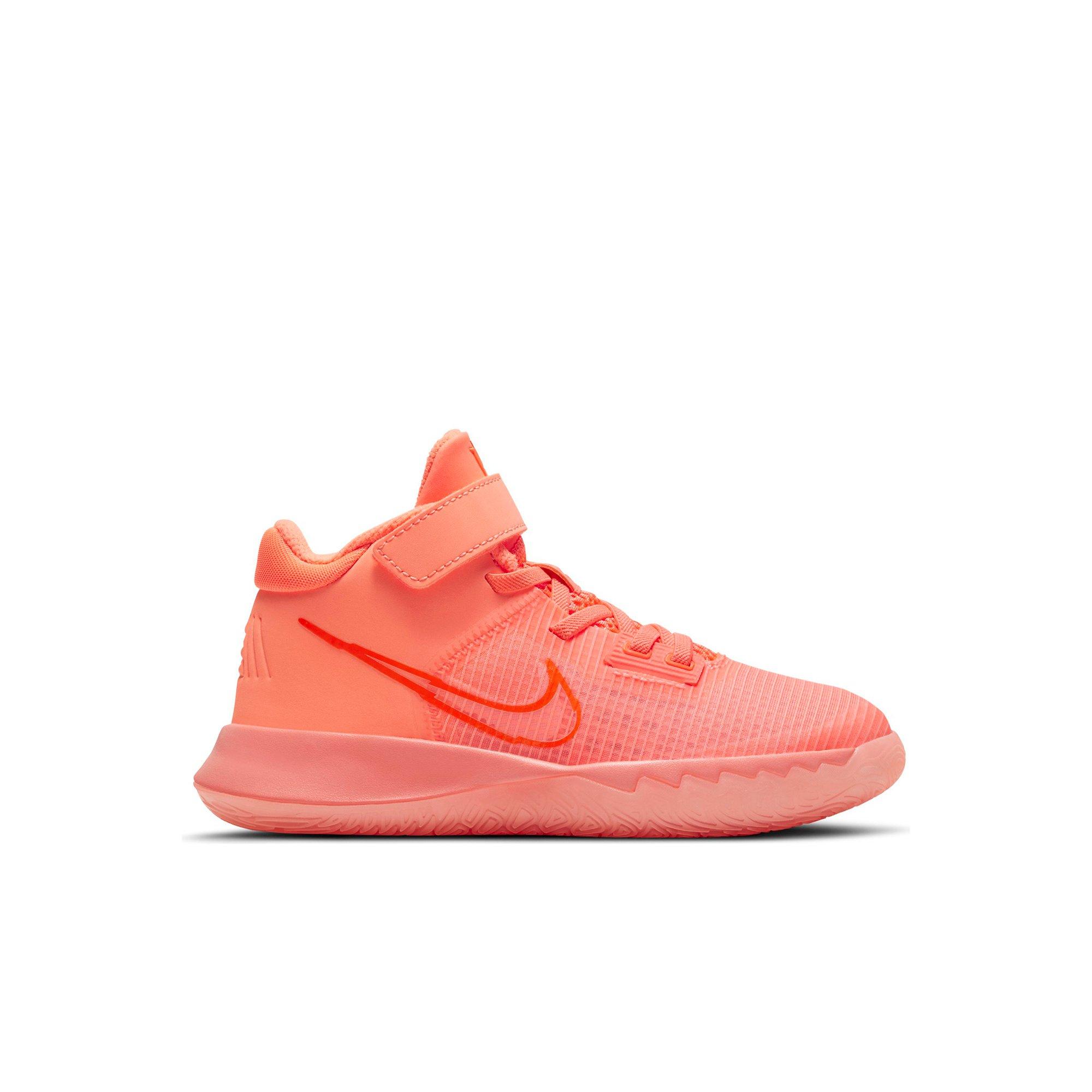 Nike Kyrie Flytrap 4 "Bright Mango/Crimson" Preschool Kids' Basketball Shoe - PINK Thumbnail View 1