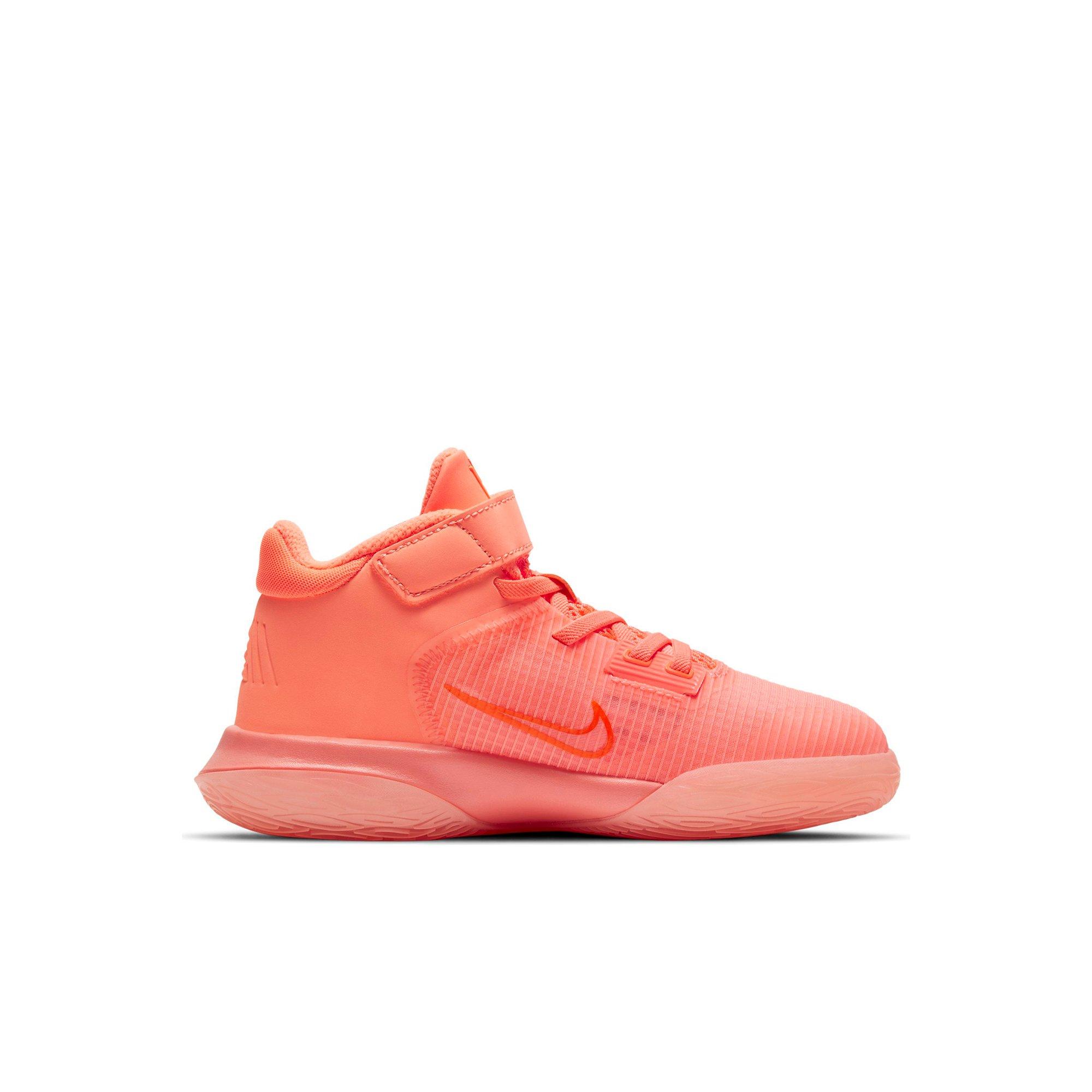 Nike Kyrie Flytrap 4 "Bright Mango/Crimson" Preschool Kids' Basketball Shoe - PINK Thumbnail View 2
