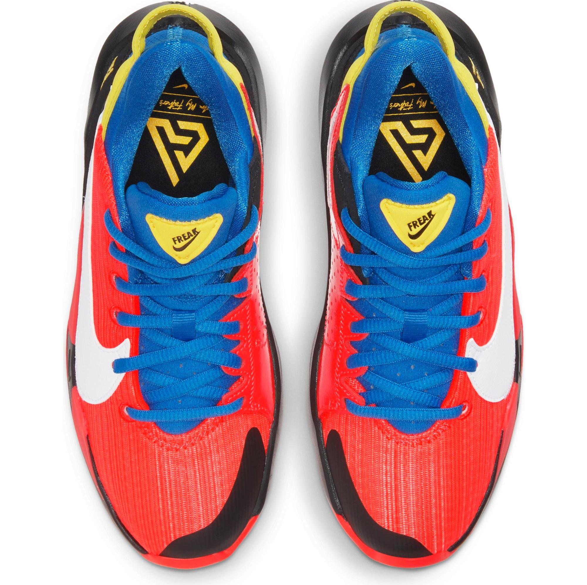 Nike Freak 2 "Bright Crimson" Bright Crimson/White/Opti Yellow Kids' Basketball Shoe
