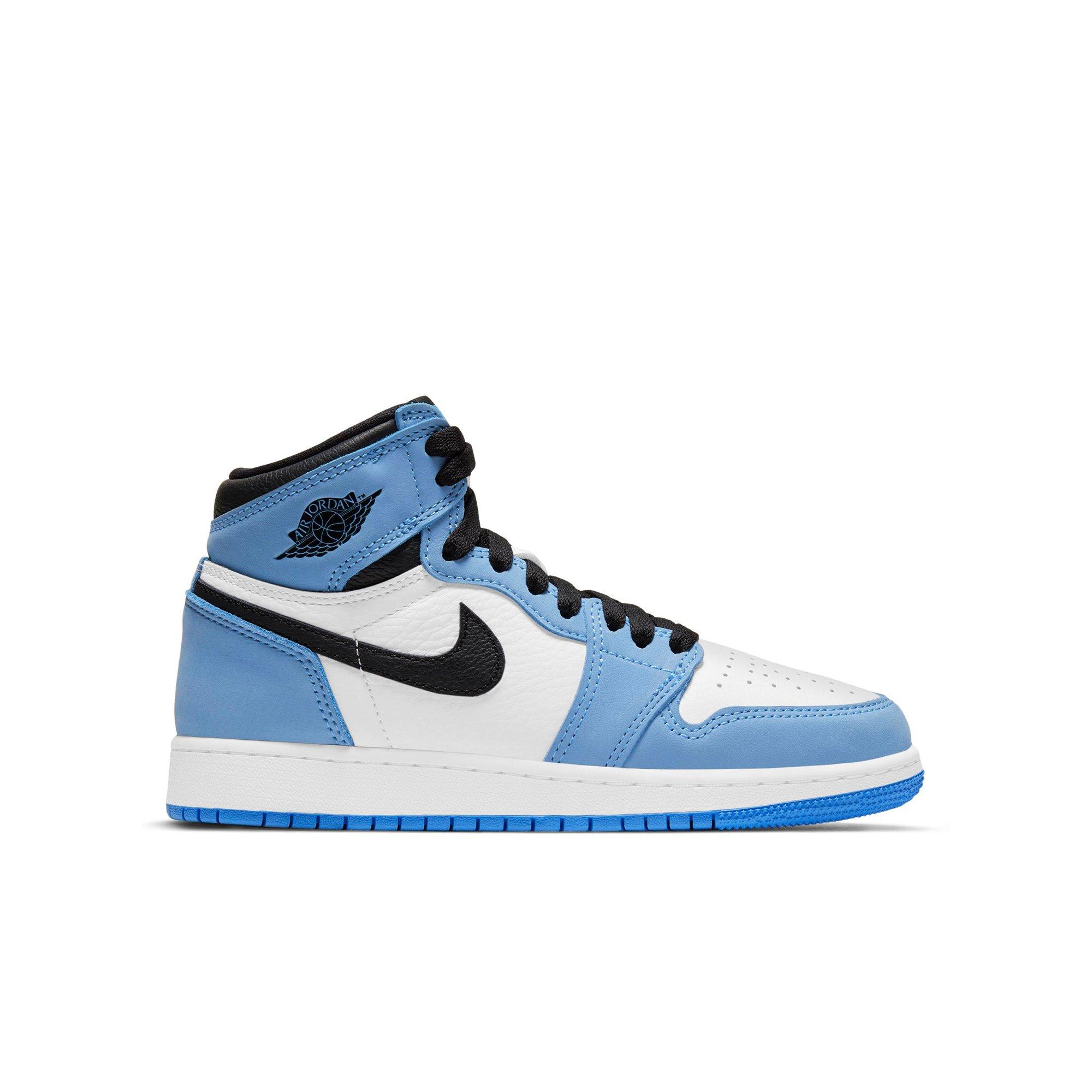 baby blue red and white jordan 1