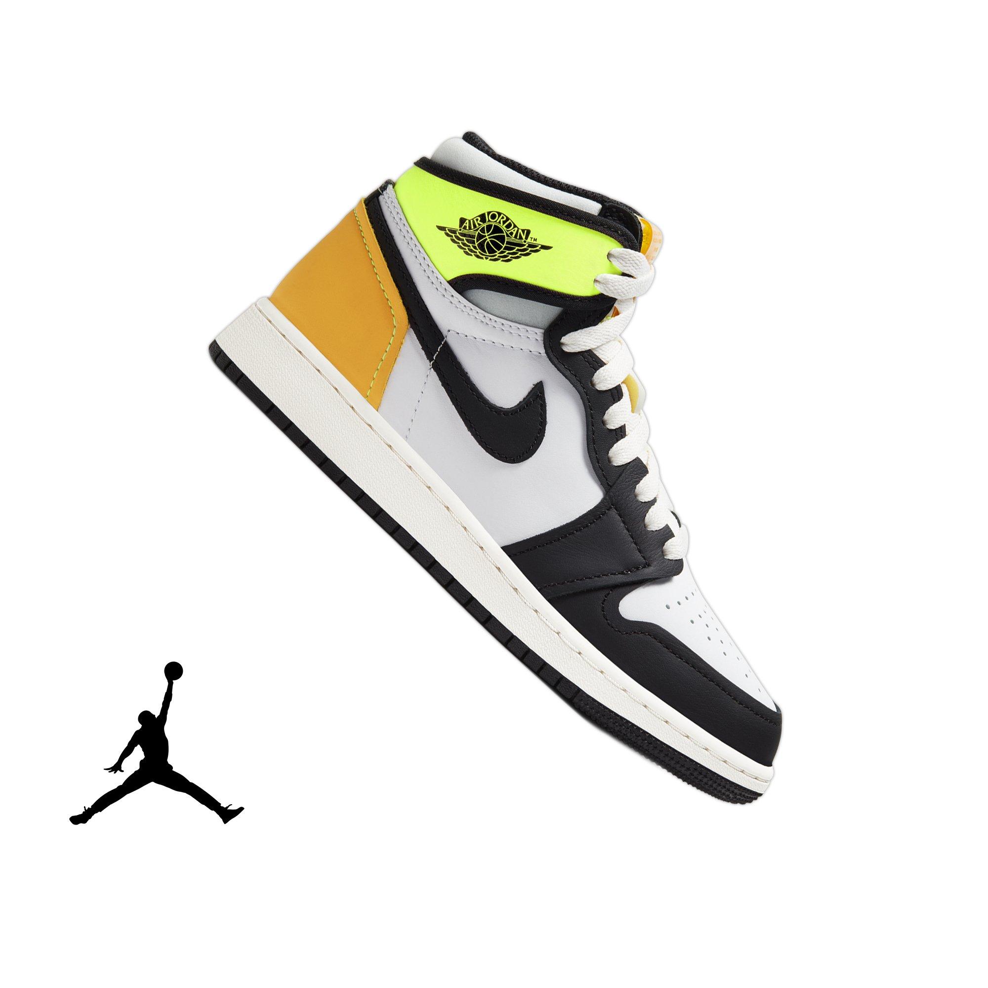Jordan 1 Retro High Og White Black Volt University Gold Grade School Kids Shoe Hibbett City Gear