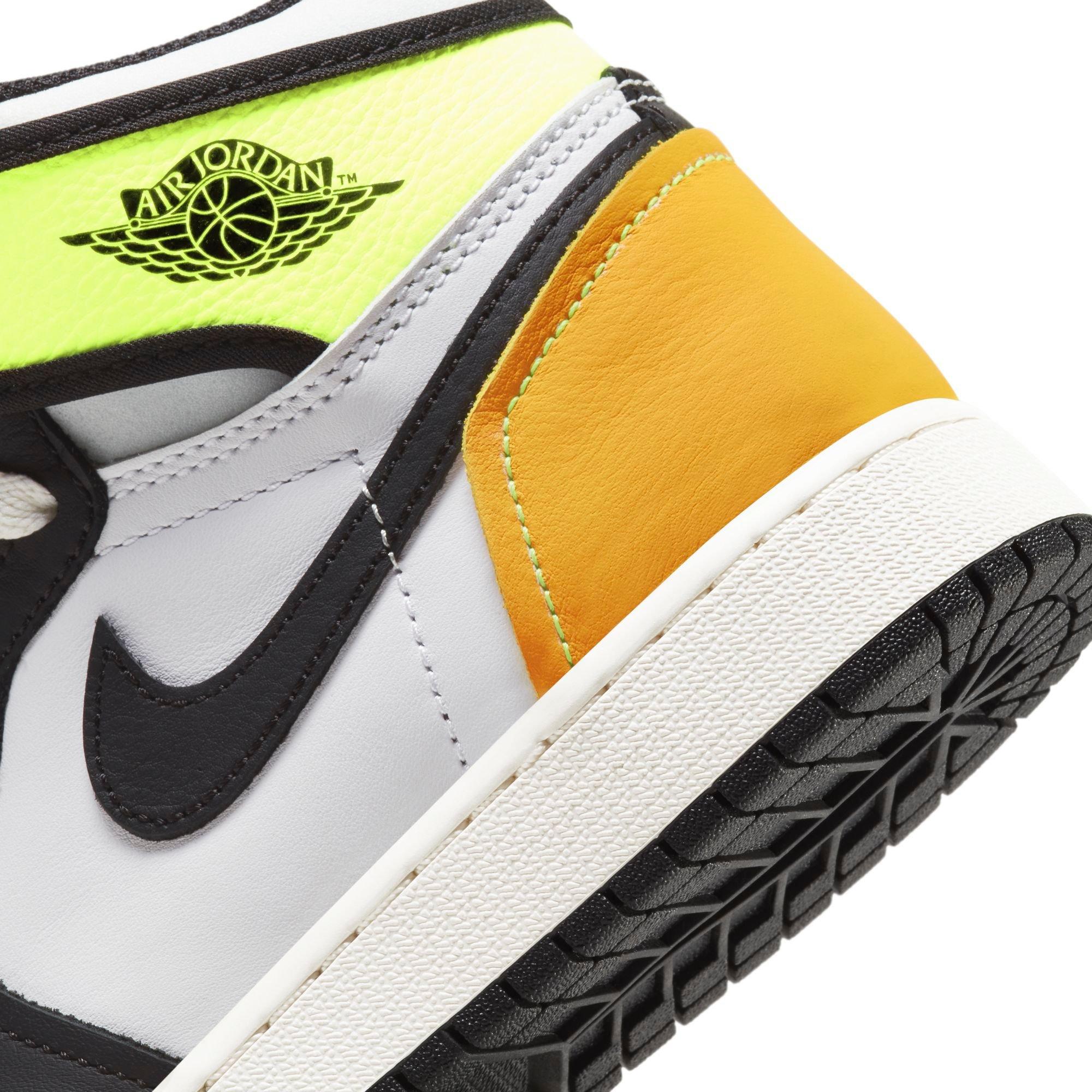Jordan 1 Retro High Og White Black Volt University Gold Grade School Kids Shoe Hibbett City Gear