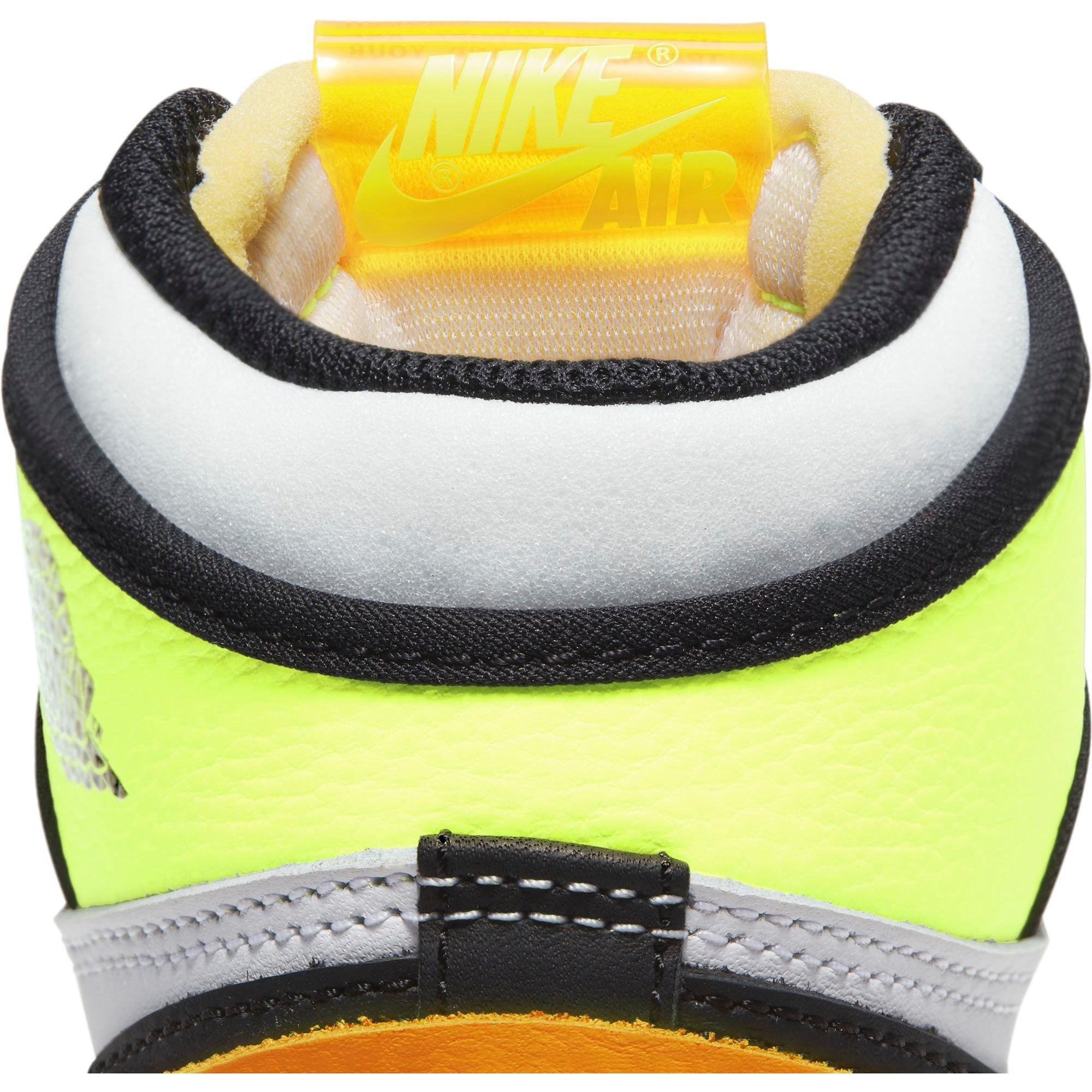 Jordan 1 Retro High Og White Black Volt University Gold Grade School Kids Shoe Hibbett City Gear