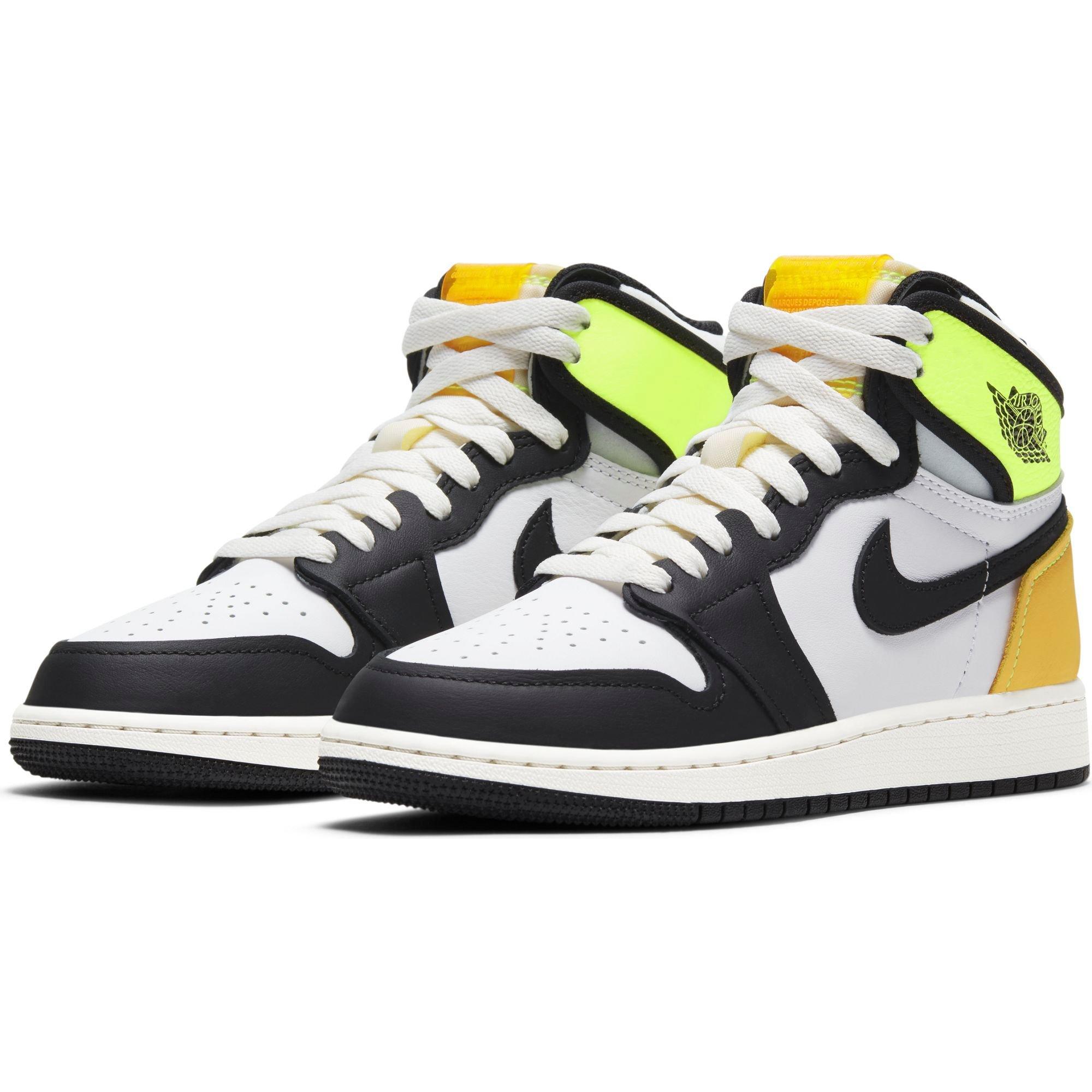 Jordan 1 Retro High Og White Black Volt University Gold Grade School Kids Shoe Hibbett City Gear