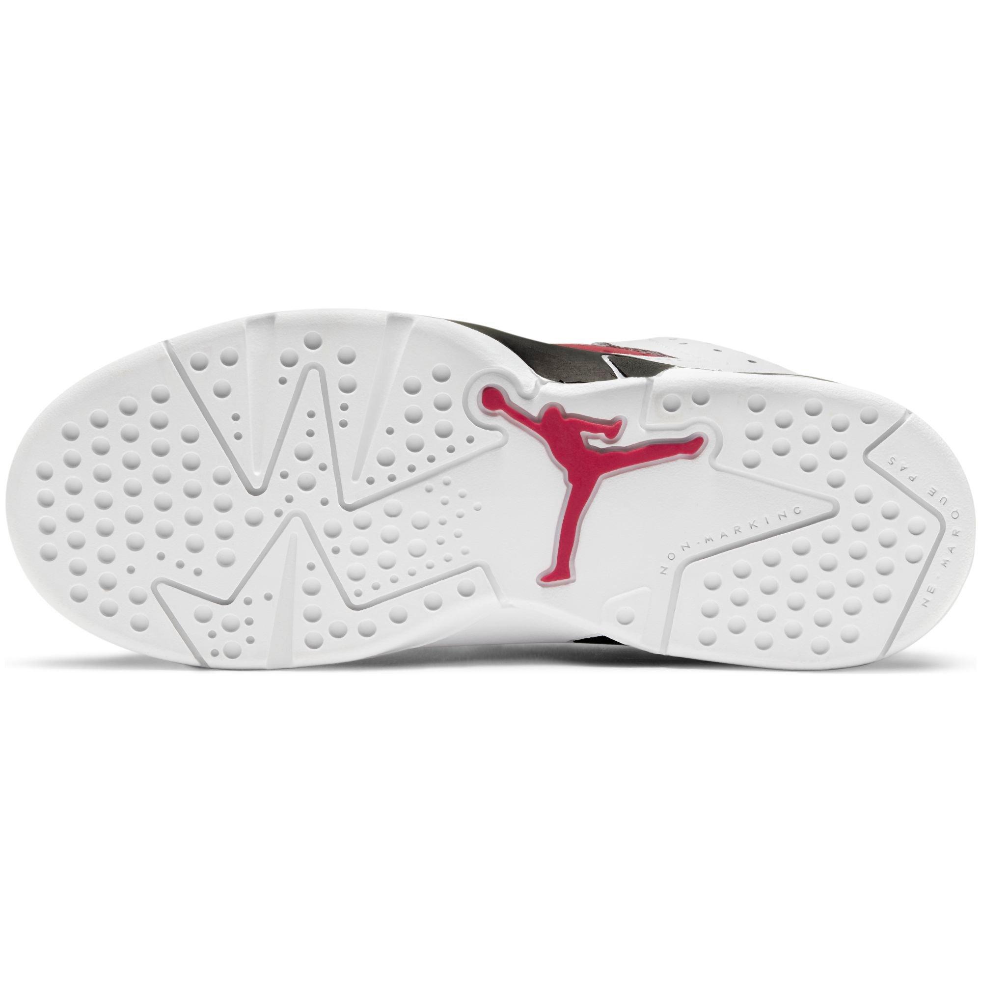 Jordan 6 Retro "Carmine" Preschool Kids' Shoe - WHITE/RED/BLACK Thumbnail View 10