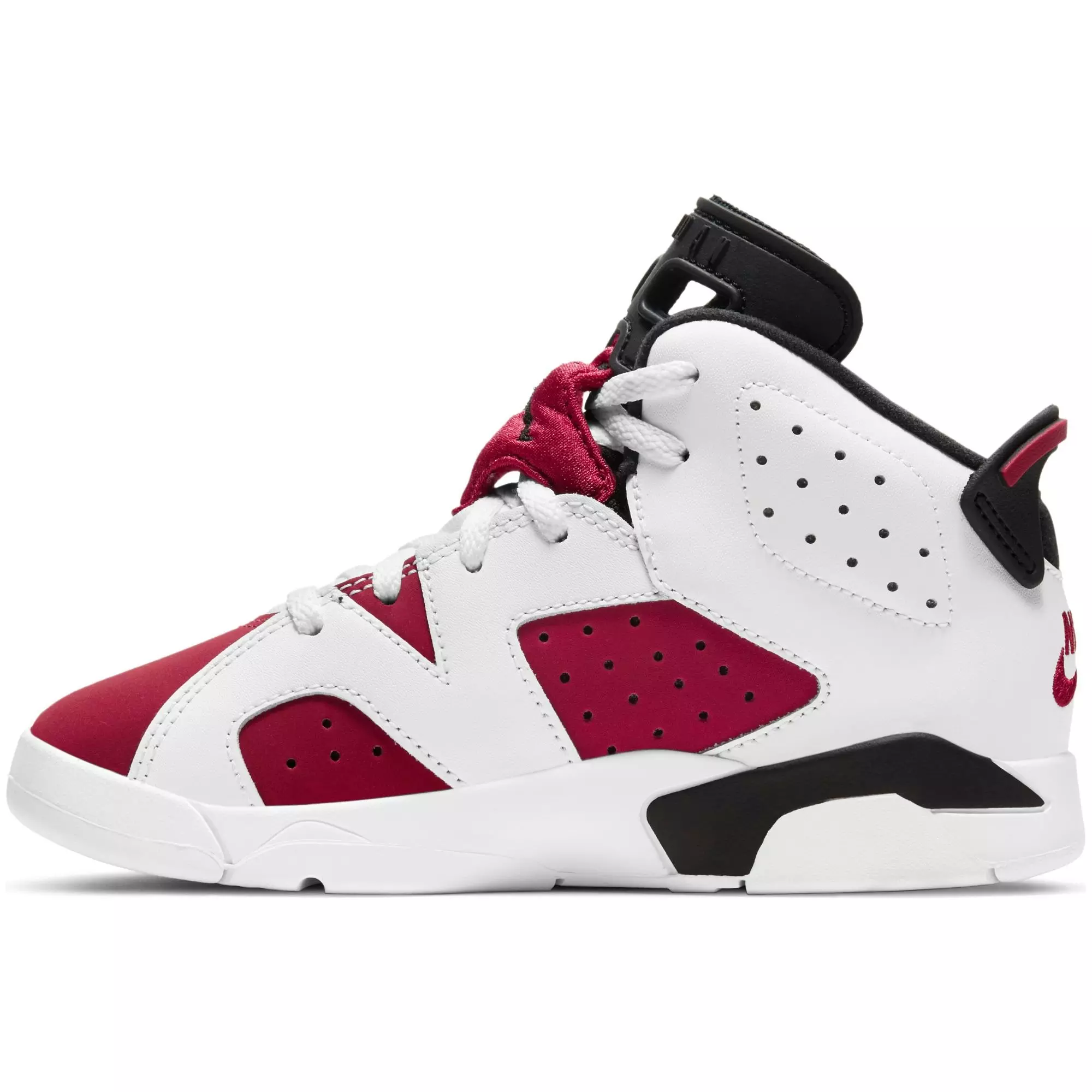 Jordan 6 Retro "Carmine" Preschool Kids' Shoe - WHITE/RED/BLACK