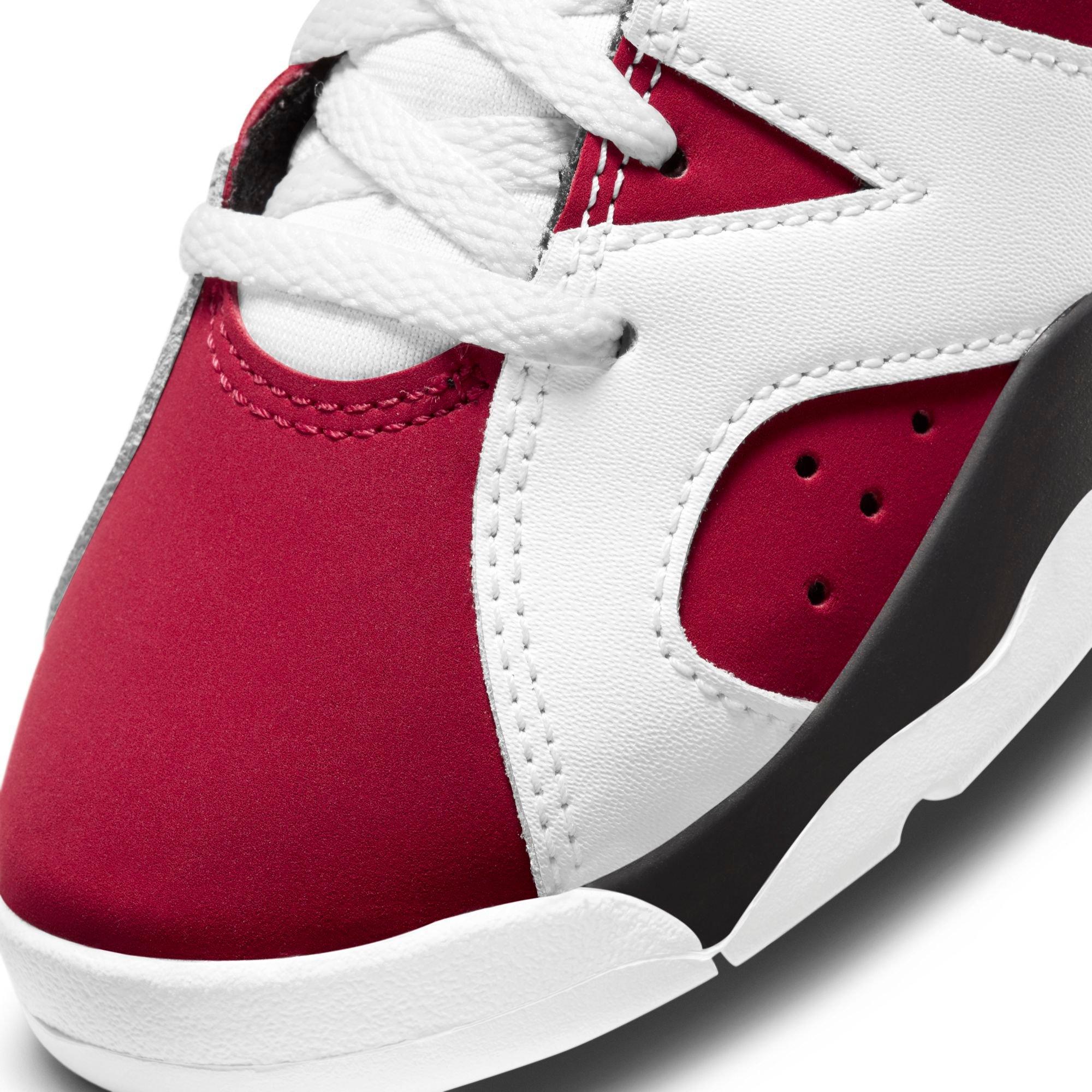 Jordan 6 Retro "Carmine" Preschool Kids' Shoe - WHITE/RED/BLACK Thumbnail View 3