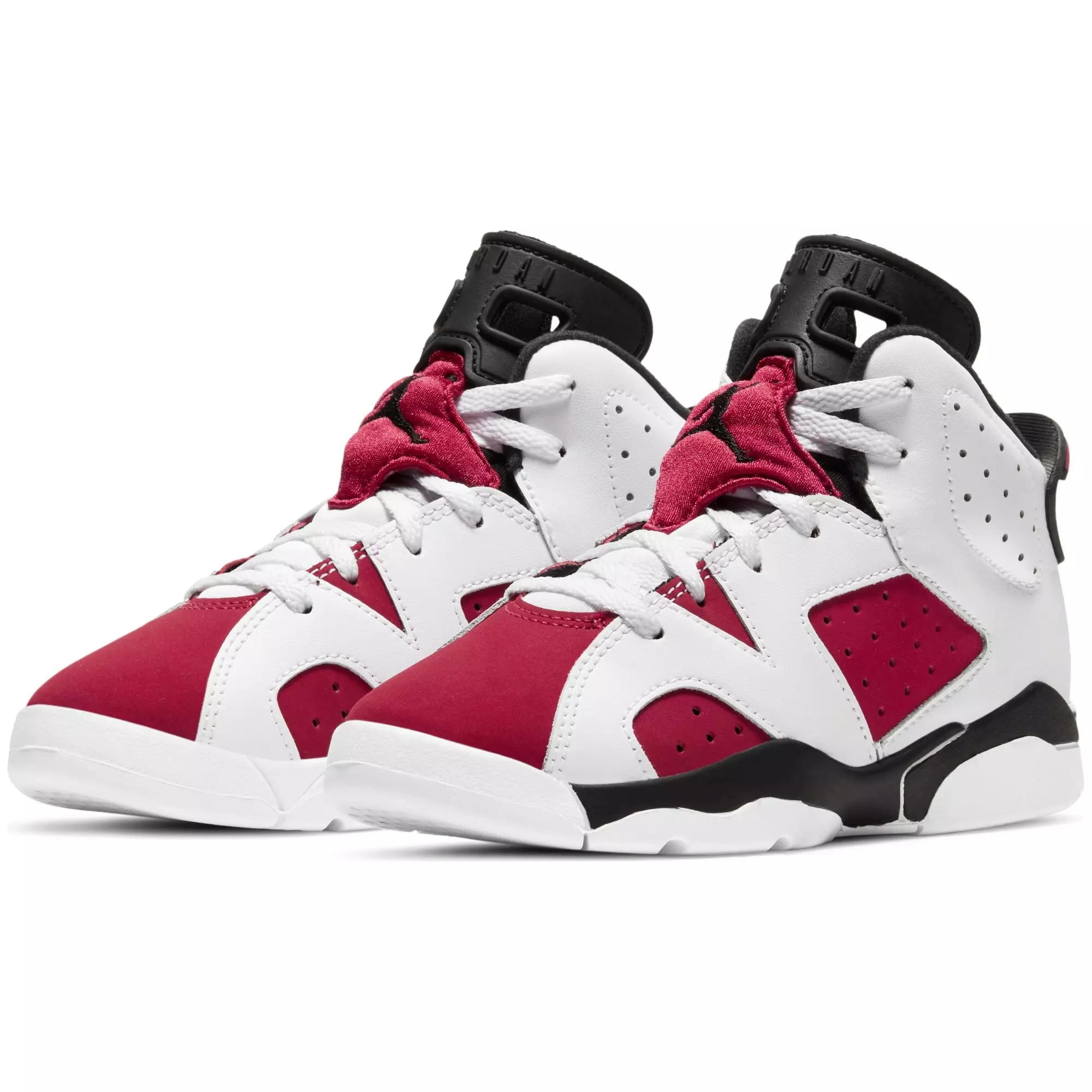 Jordan 6 Retro "Carmine" Preschool Kids' Shoe - WHITE/RED/BLACK