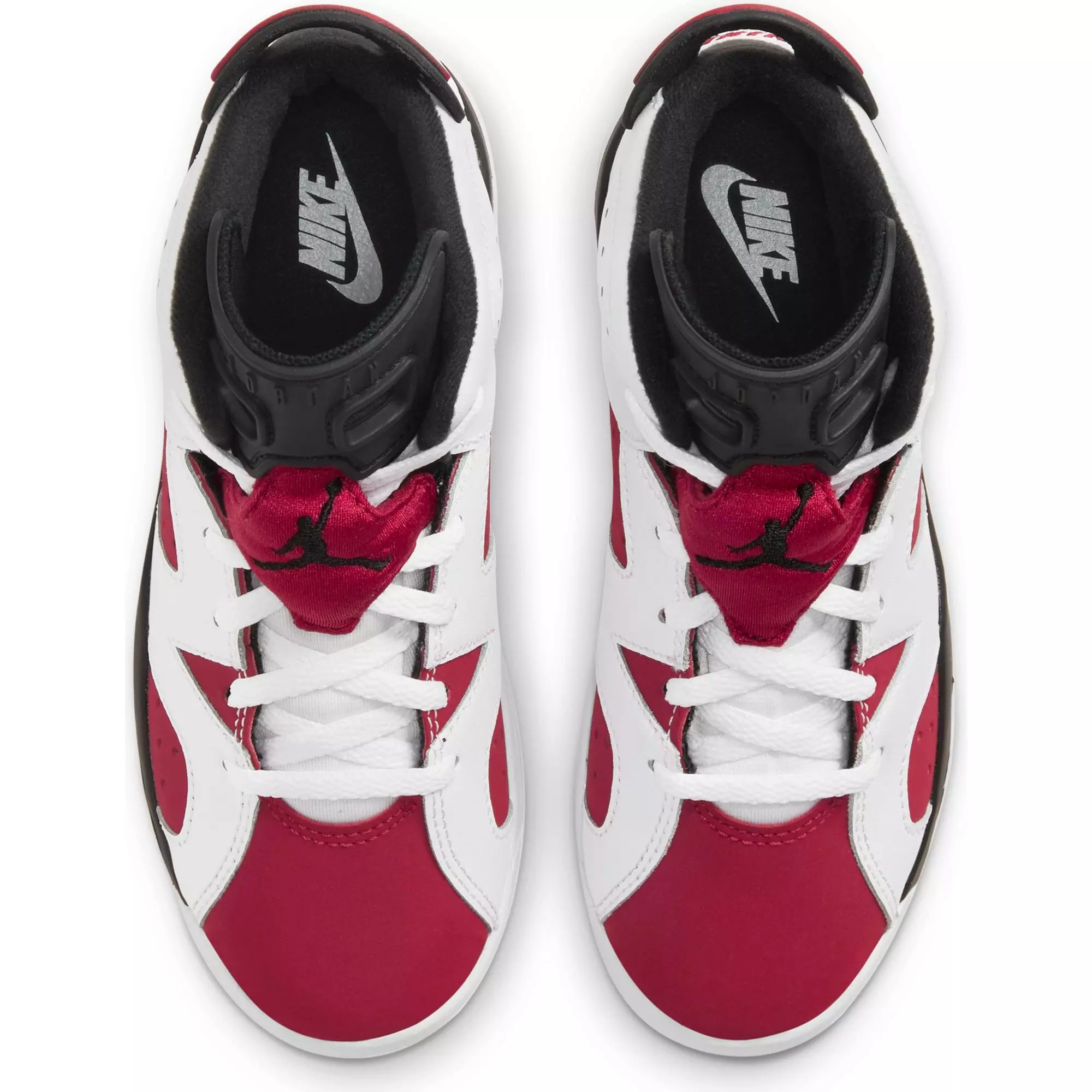Jordan 6 Retro "Carmine" Preschool Kids' Shoe - WHITE/RED/BLACK