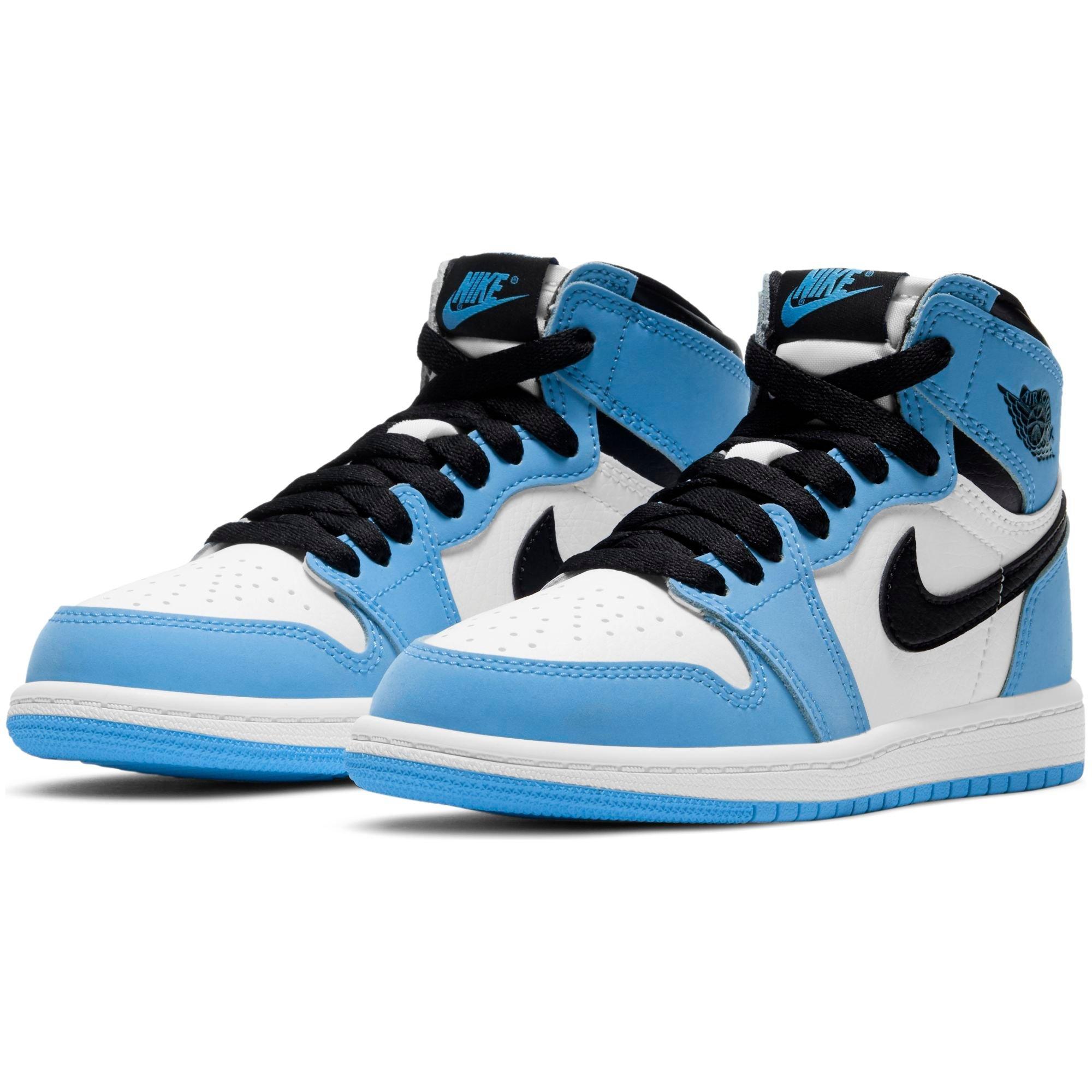 blue and white air jordan 1 high