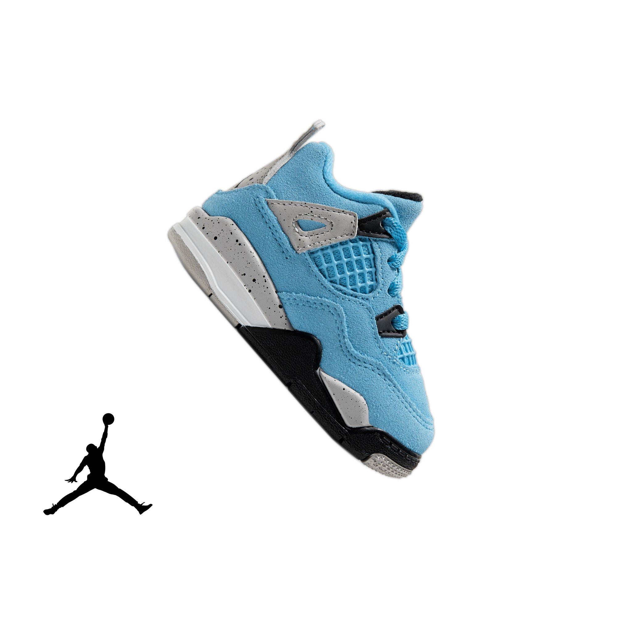 white and blue jordan shoes