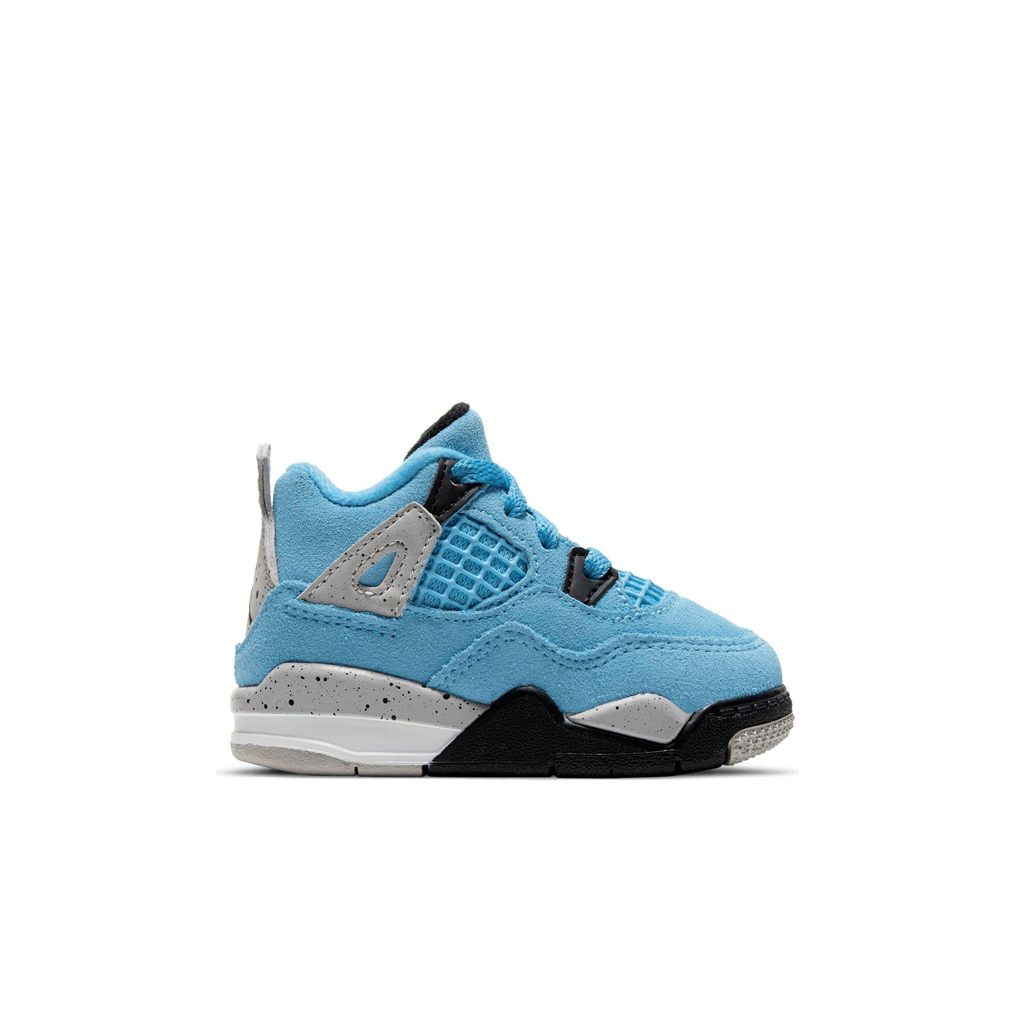 Jordan 4 Retro University Blue Black White Toddler Kids Shoe Hibbett City Gear