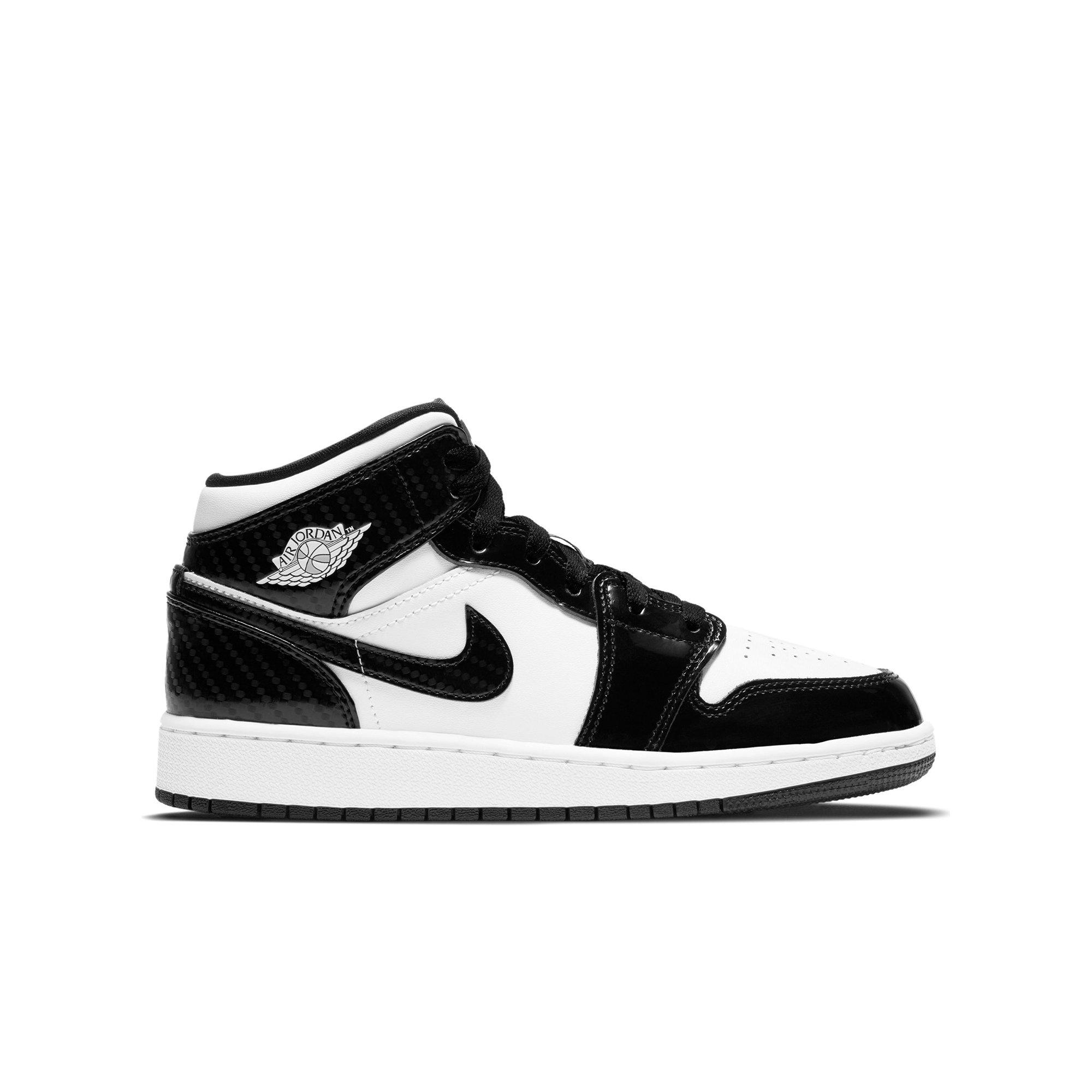 black and white jordans youth