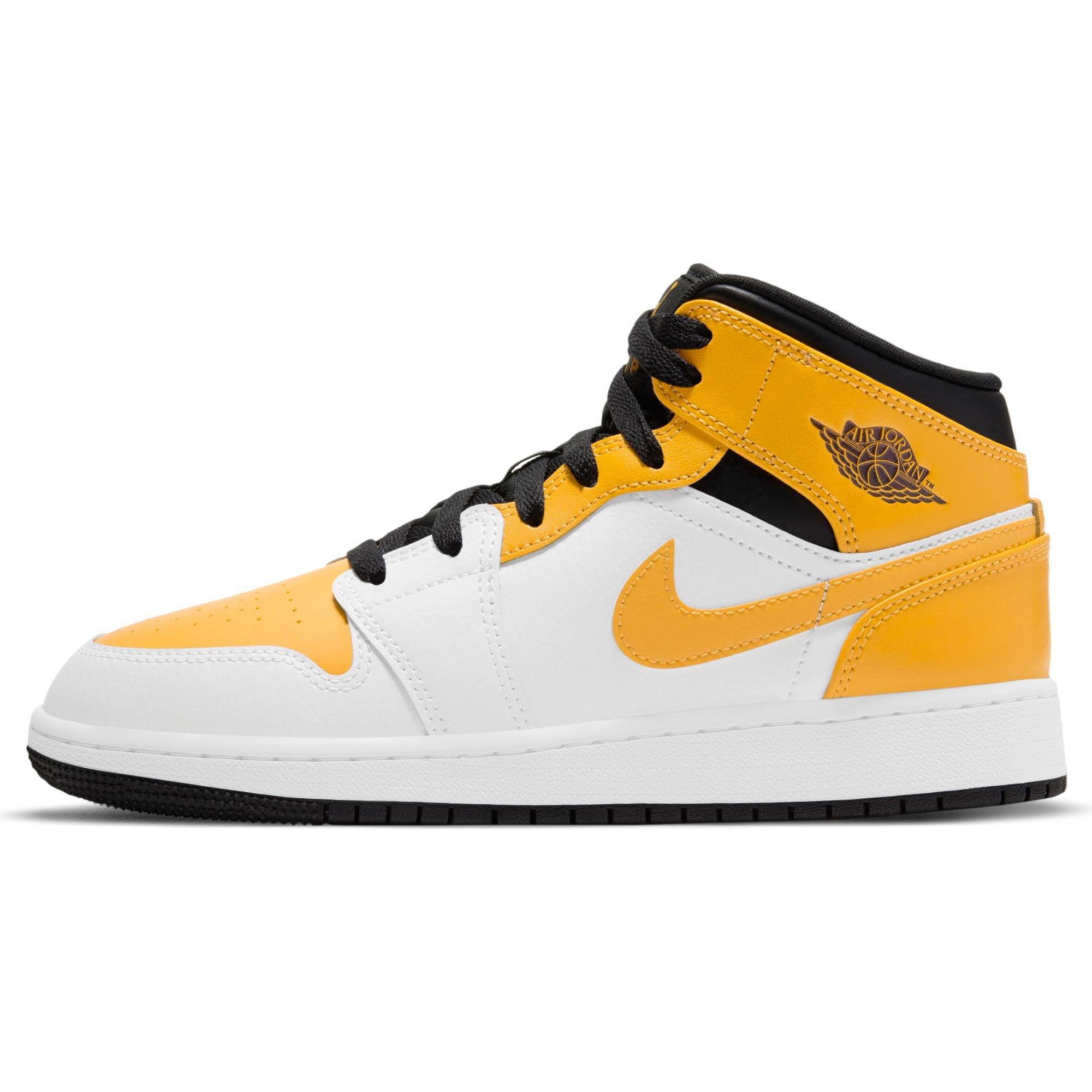 jordan 1 yellow and black grade school