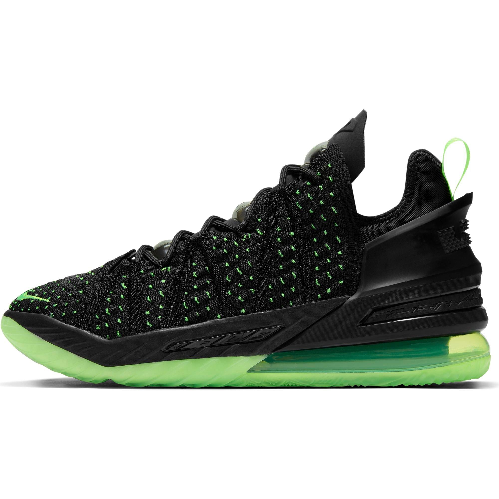 Nike Lebron 18 "Black/Electric Green" Men's Basketball Shoe - BLACK Thumbnail View 6