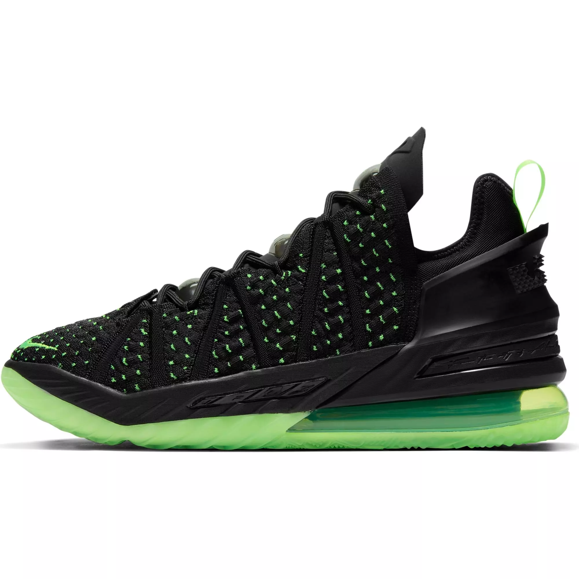 Nike Lebron 18 "Black/Electric Green" Men's Basketball Shoe - BLACK