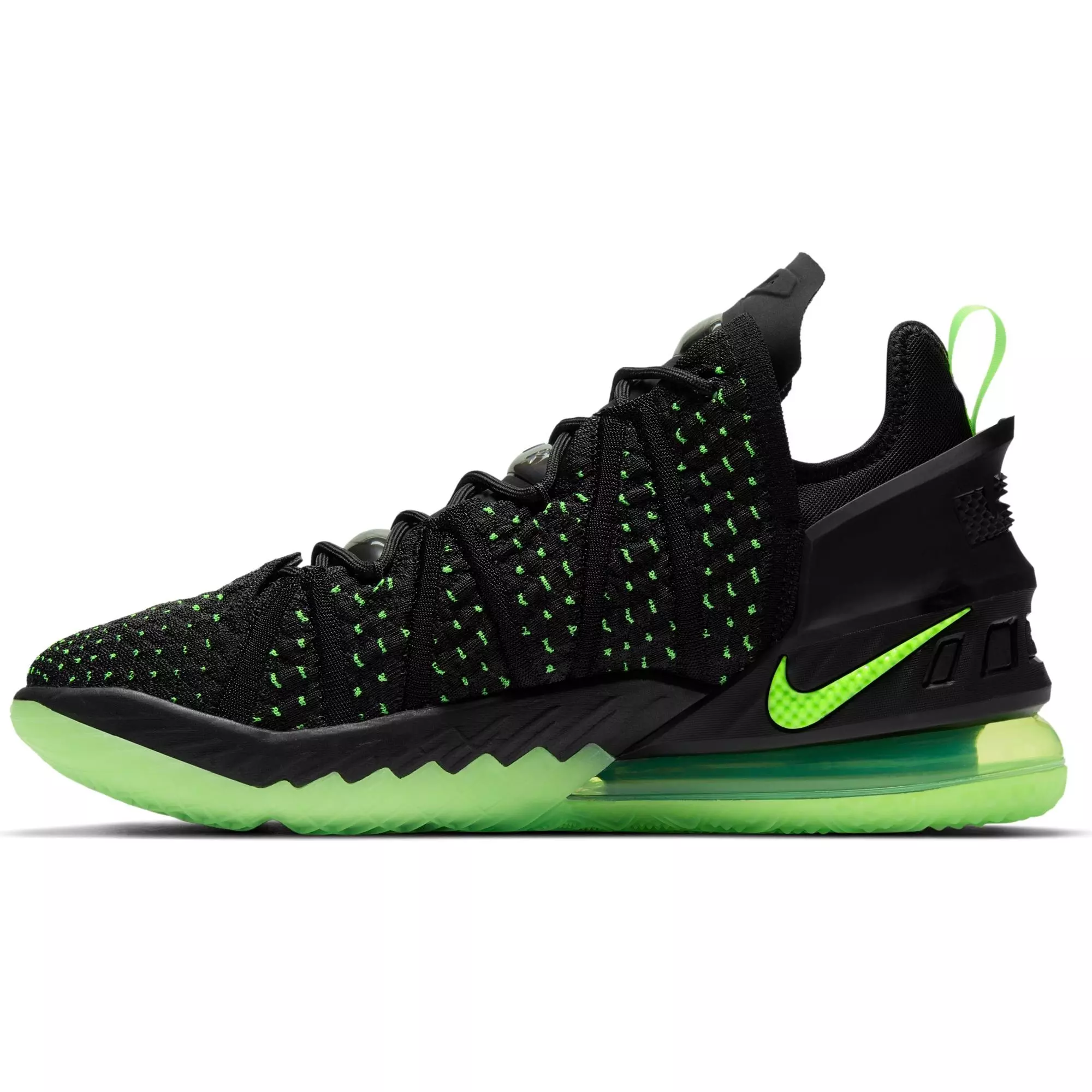 Nike Lebron 18 "Black/Electric Green" Men's Basketball Shoe - BLACK