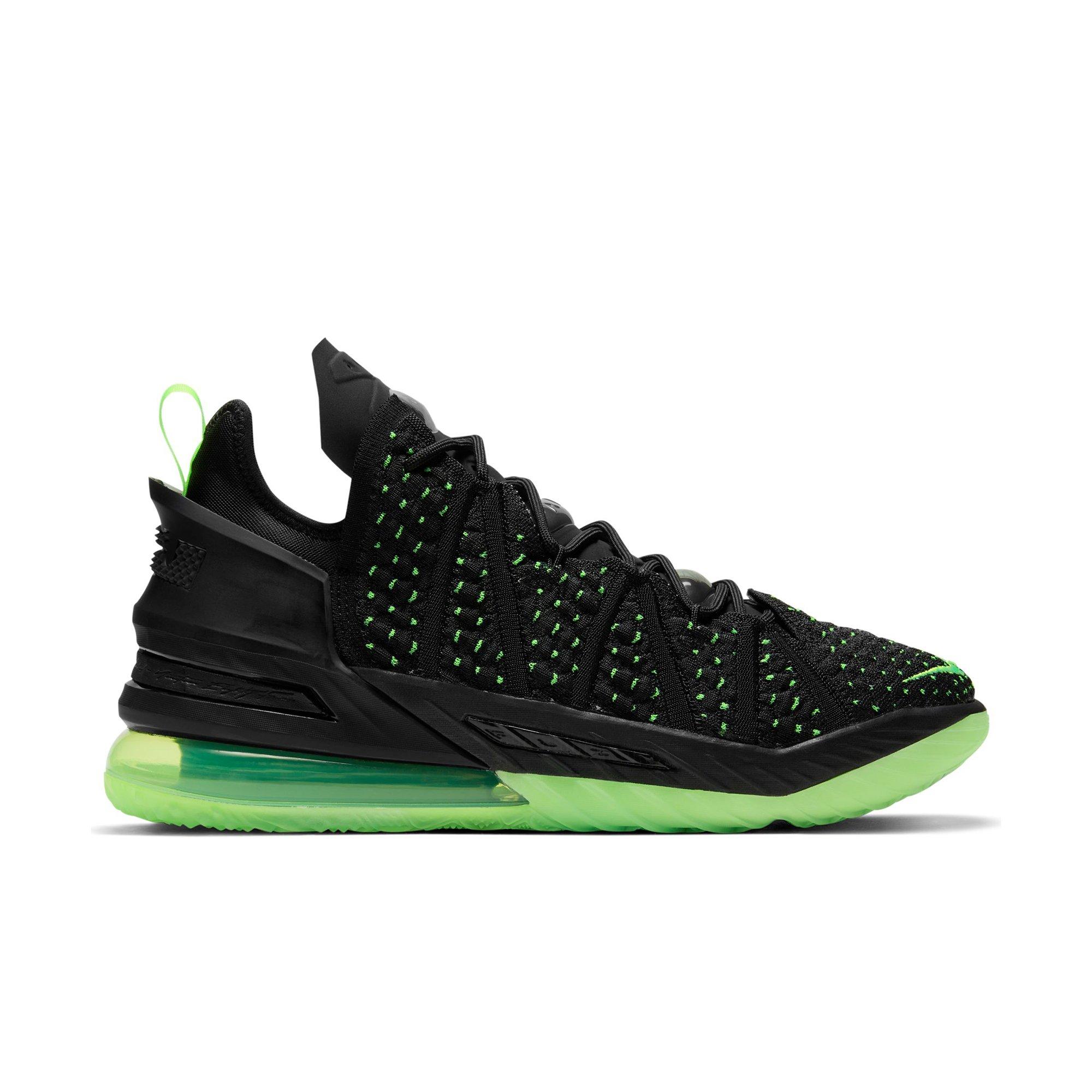 Nike Lebron 18 "Black/Electric Green" Men's Basketball Shoe - BLACK Thumbnail View 2