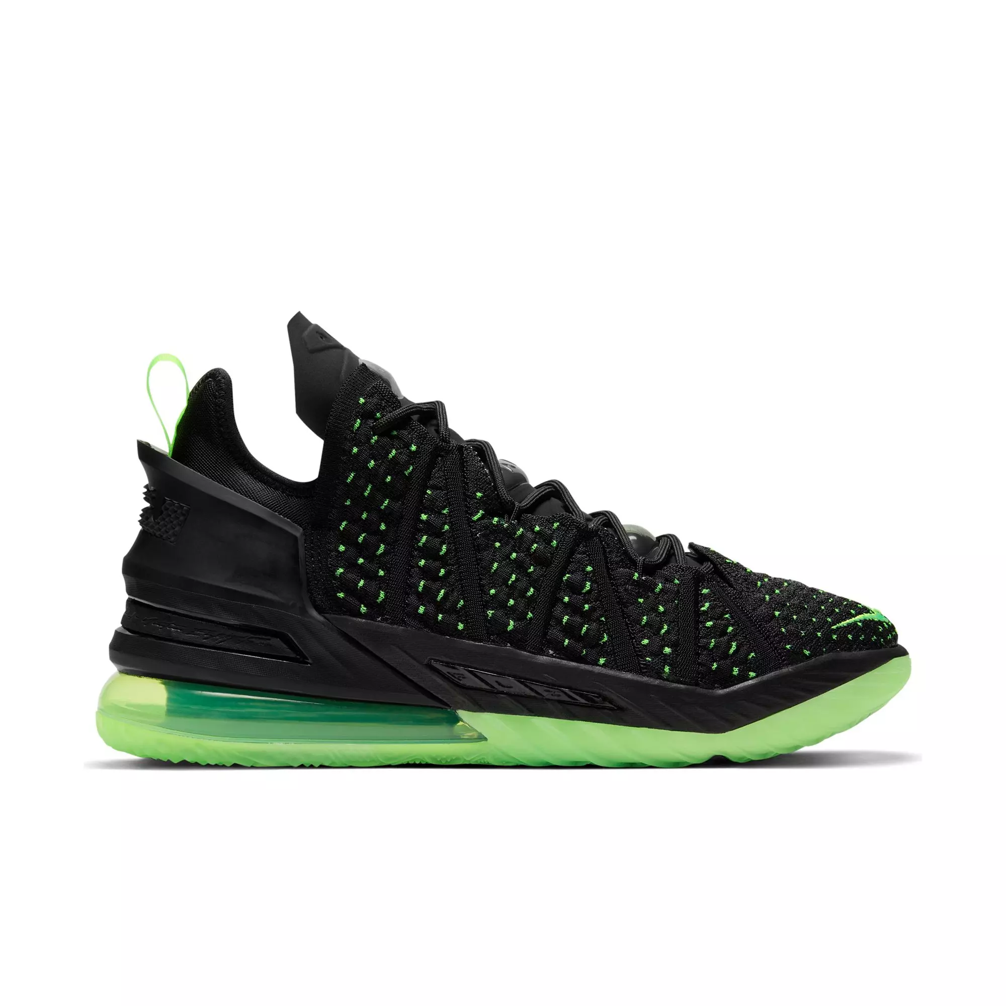 Nike Lebron 18 "Black/Electric Green" Men's Basketball Shoe - BLACK