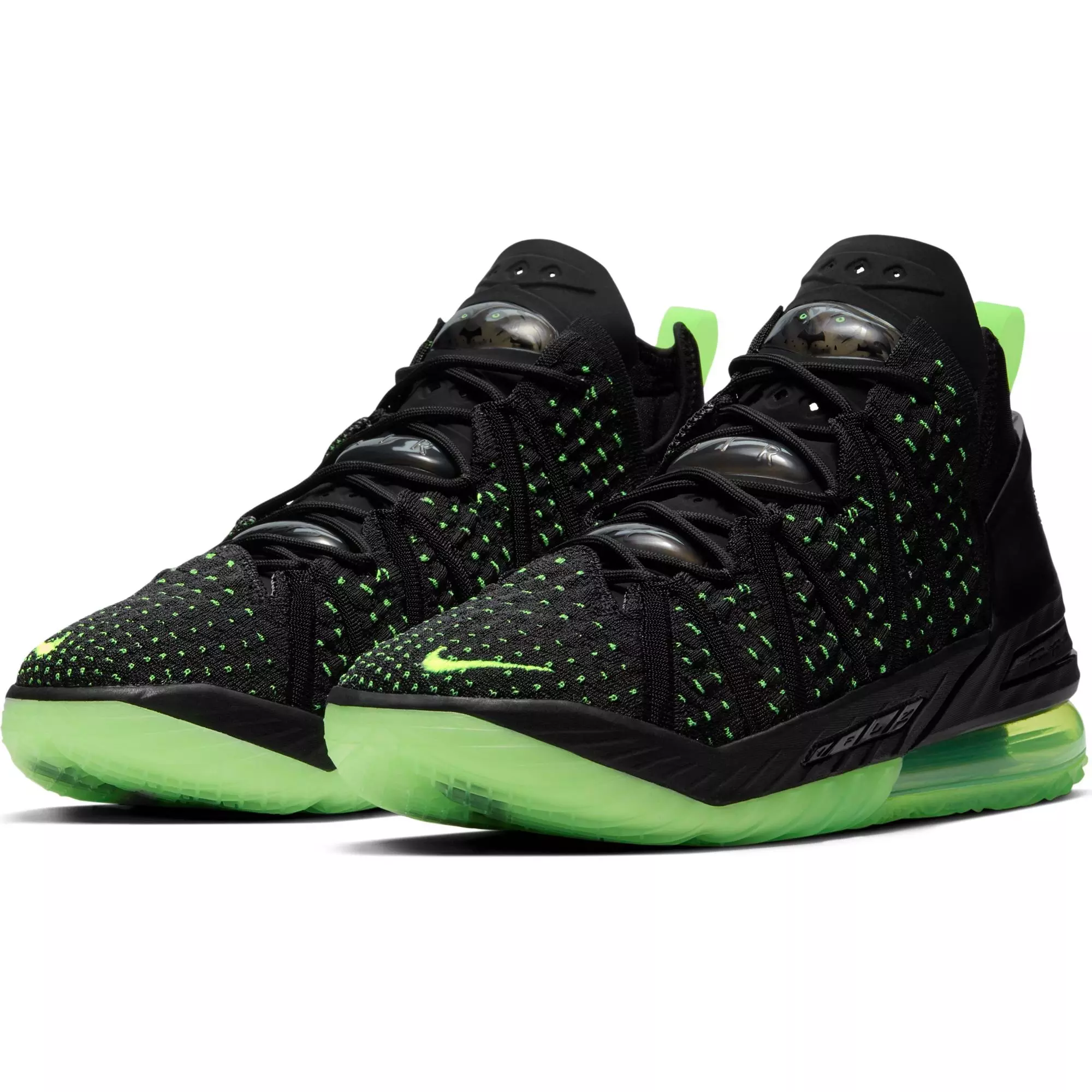 Nike Lebron 18 "Black/Electric Green" Men's Basketball Shoe - BLACK