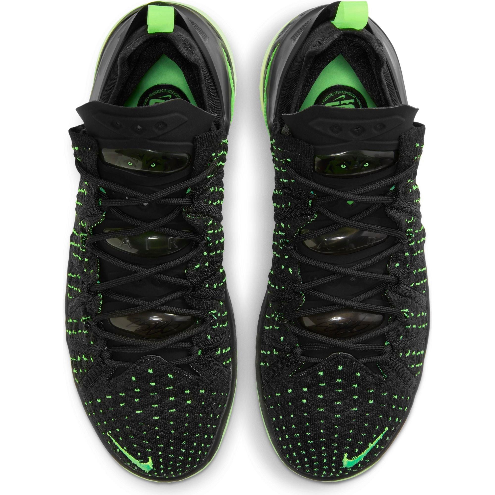 Nike Lebron 18 "Black/Electric Green" Men's Basketball Shoe - BLACK Thumbnail View 9