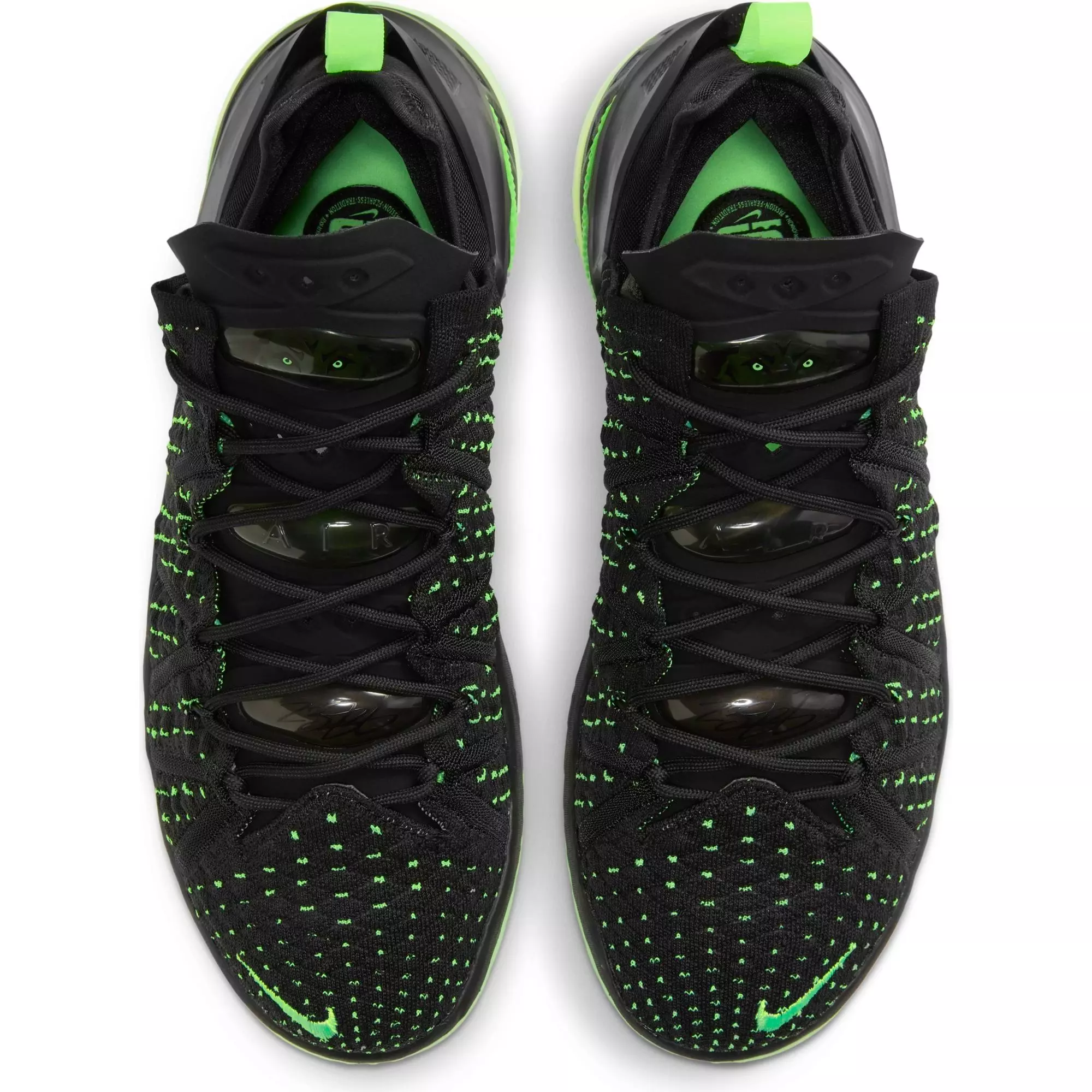 Nike Lebron 18 "Black/Electric Green" Men's Basketball Shoe - BLACK