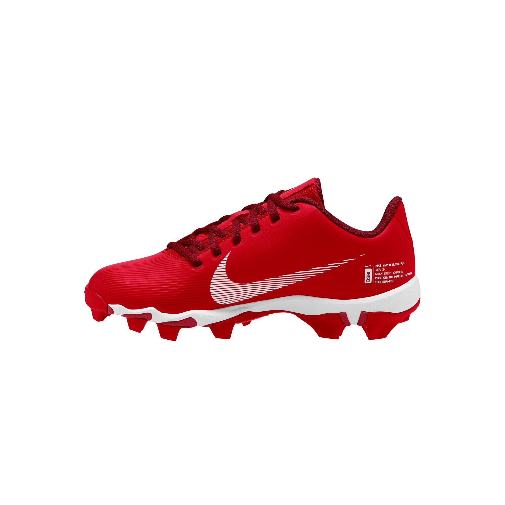 Nike React Vapor Ultrafly Elite 3 Baseball Cleats Red/White Mens 11.5  DC9907-600