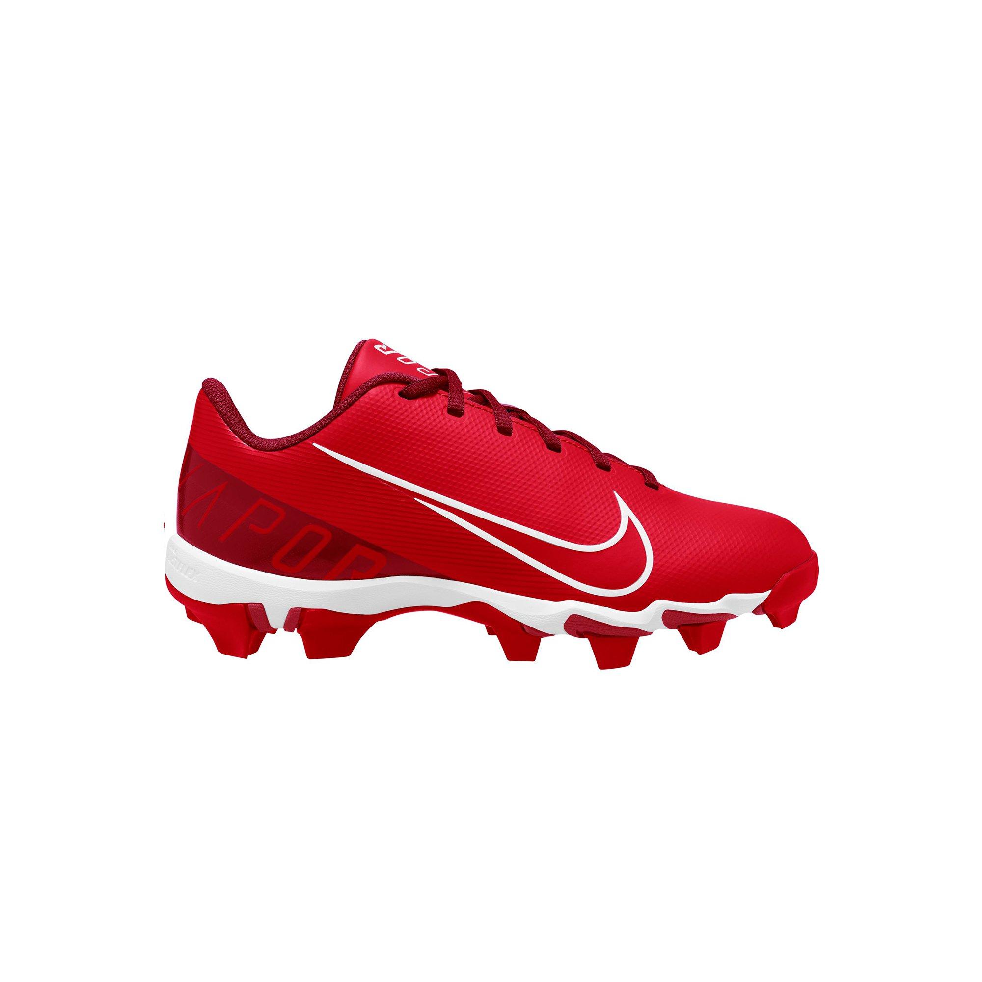 Red and cheap white baseball cleats