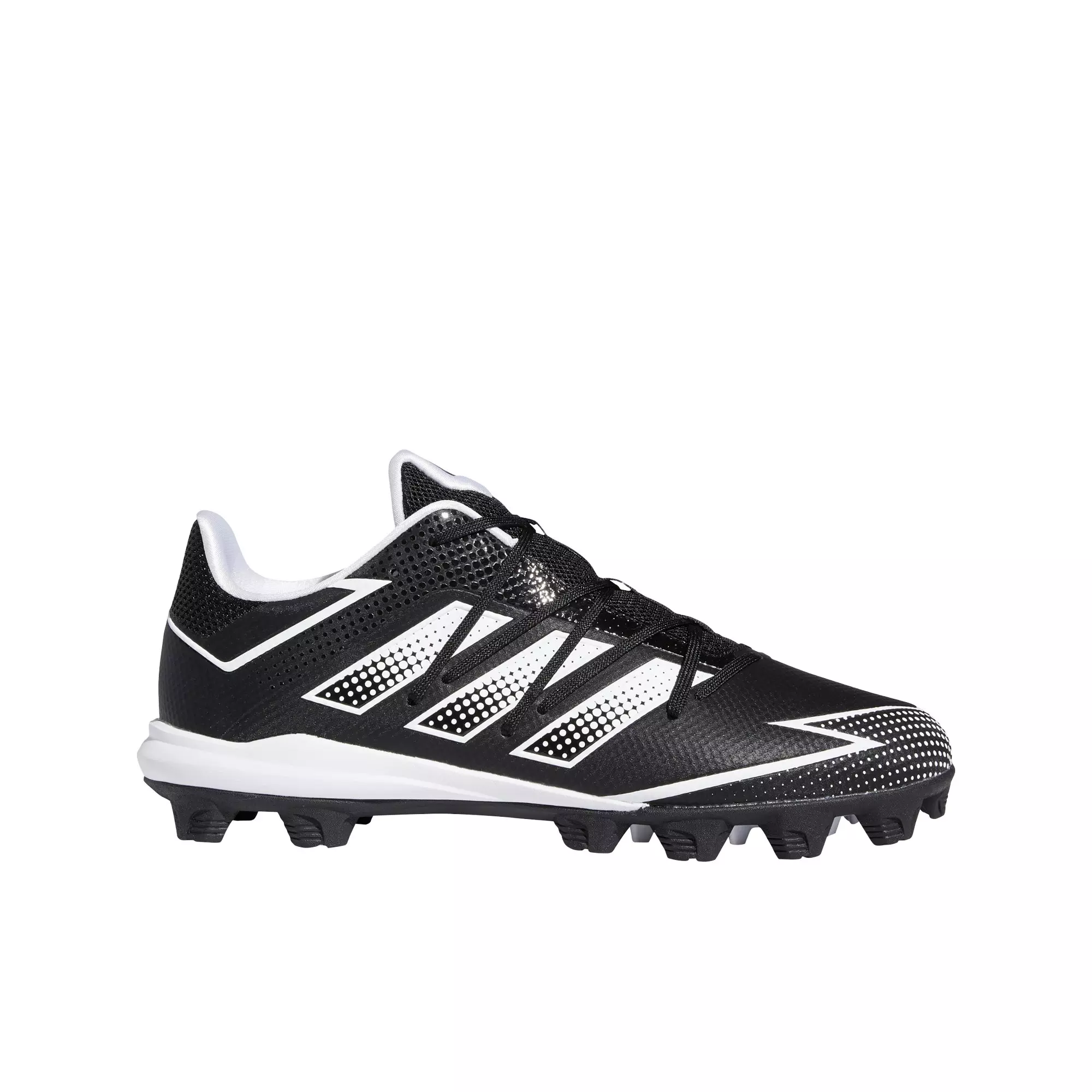 adidas Afterburner 7 MD "Core Black/Ftwr White" Men's Baseball Cleat - BLACK/WHITE