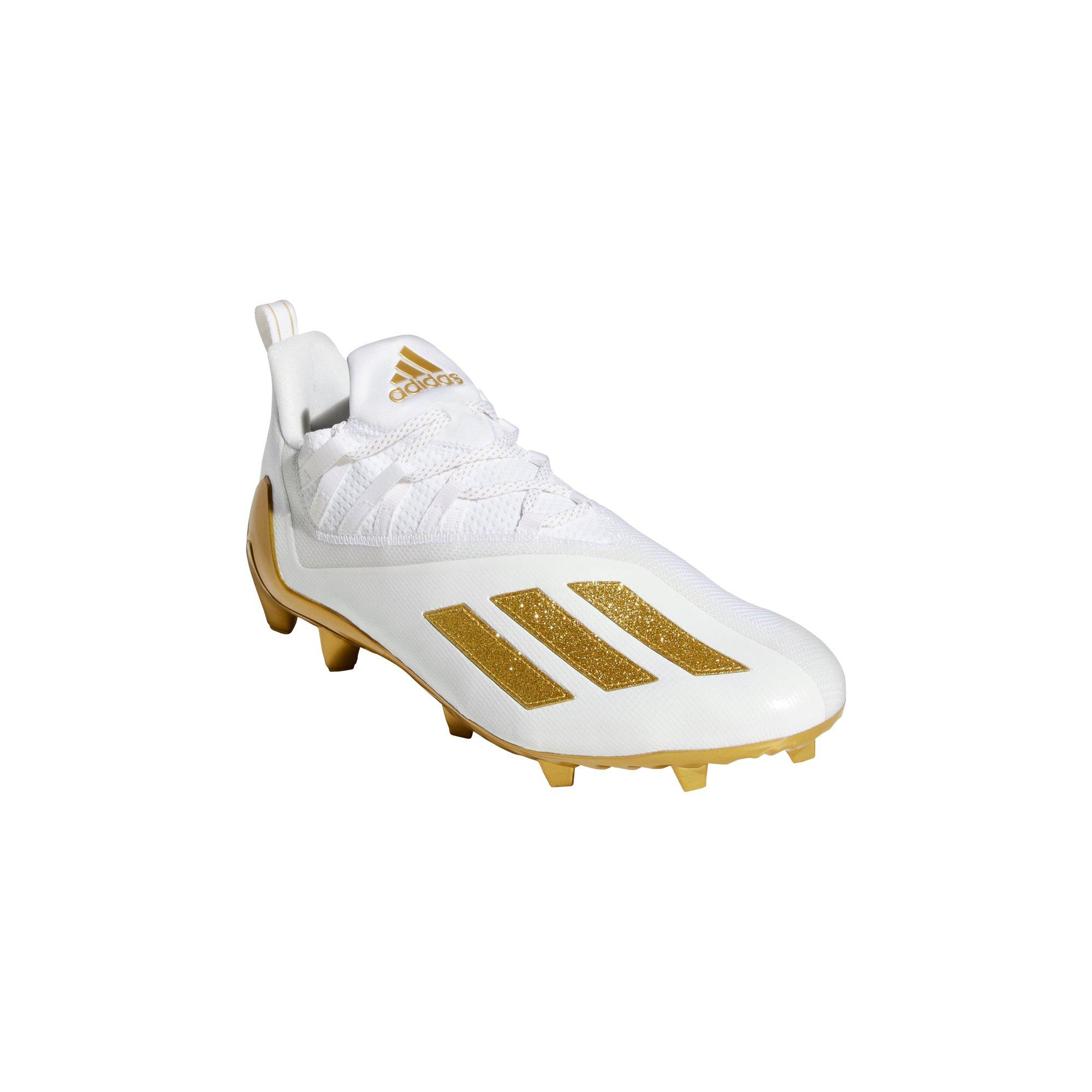 Gold and white adidas football outlet cleats