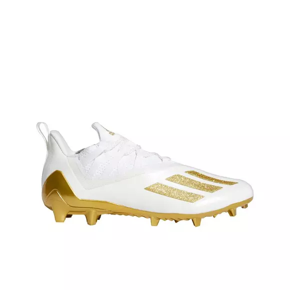 adidas Adizero 10.0 White/Gold Metallic" Men's Cleat