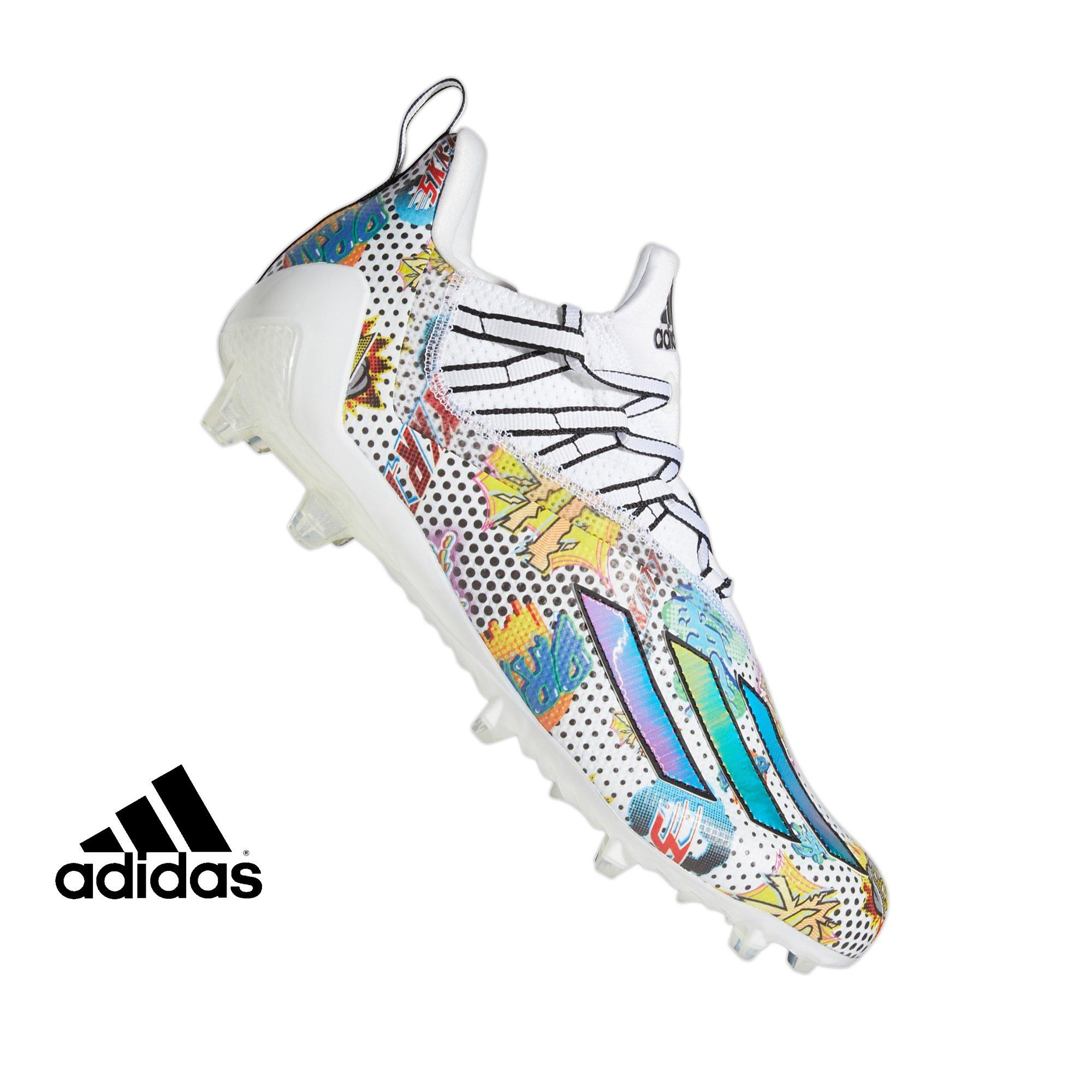 multi color football cleats